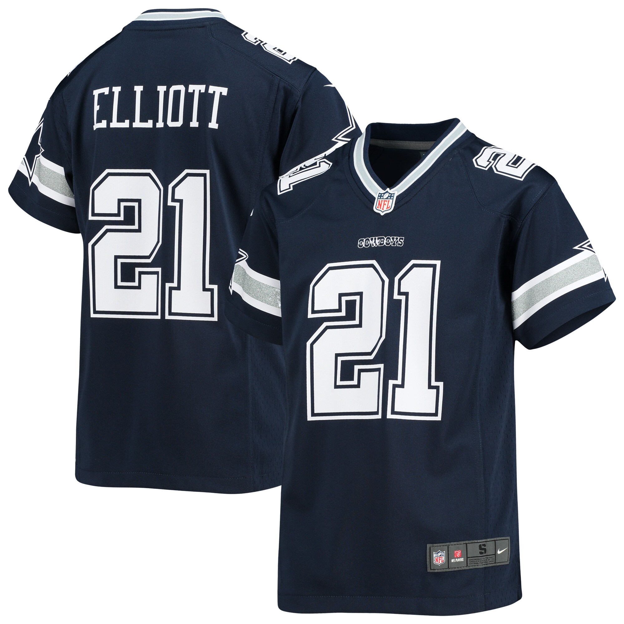 Ezekiel Elliott Dallas Cowboys  Youth Player Game Jersey - Navy