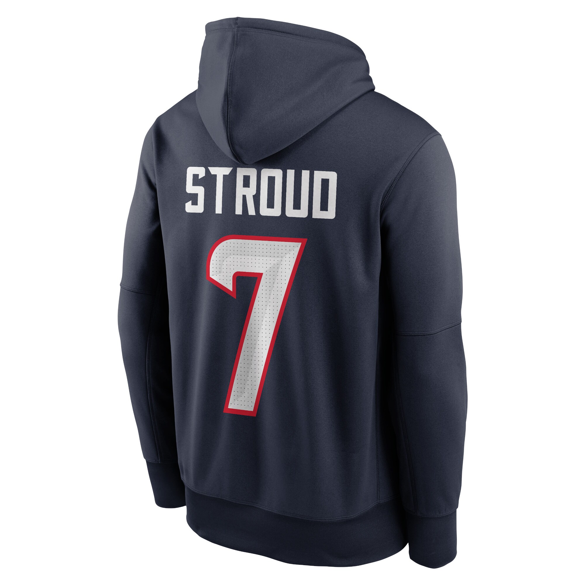 C.J. Stroud Houston Texans Player Name & Number Performance Pullover Hoodie - Navy