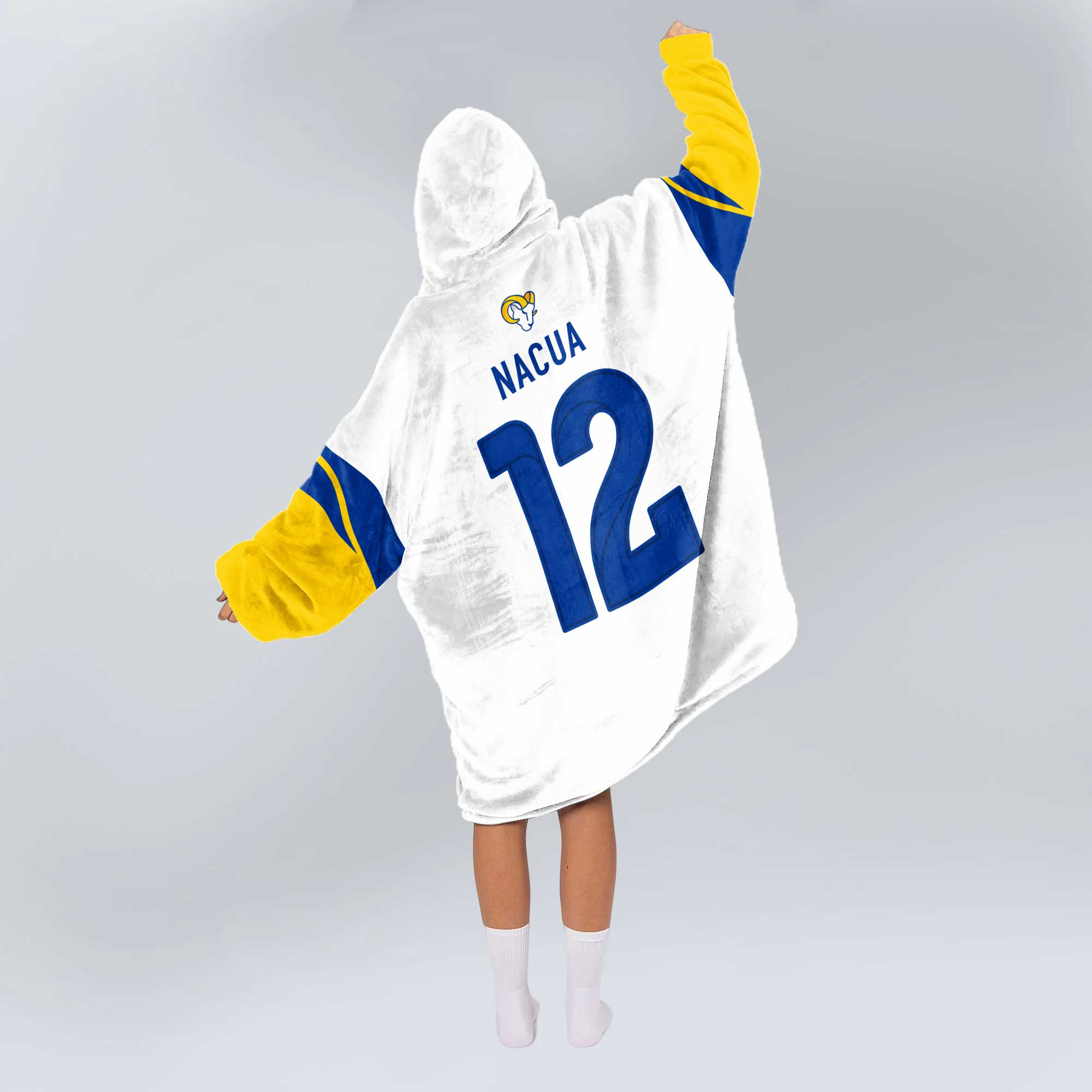 Adult P.N 12 Los Angeles R Football Unisex Blanket Hoodie