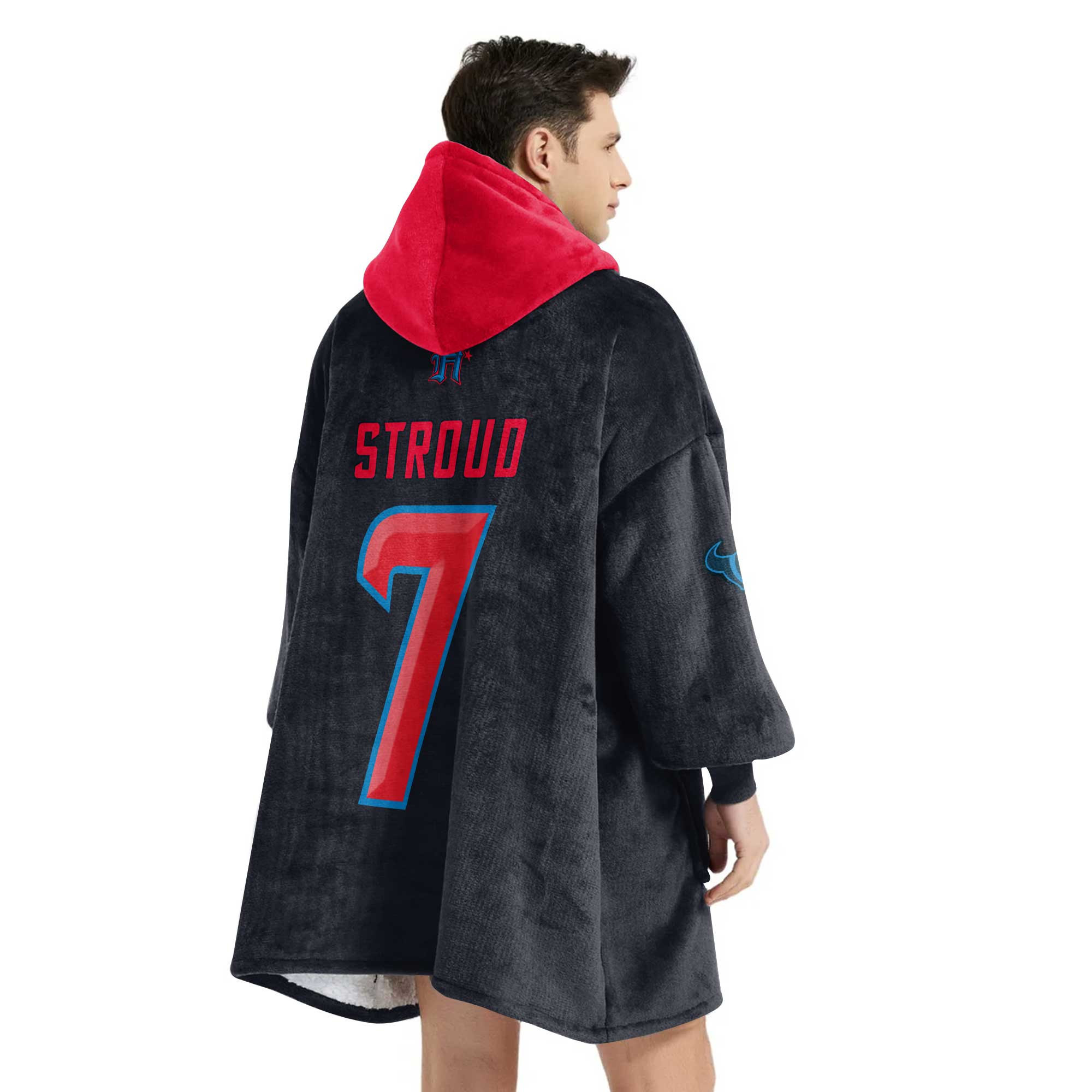 Adult Captain C.S 7 Houston Football Unisex Blanket Hoodie