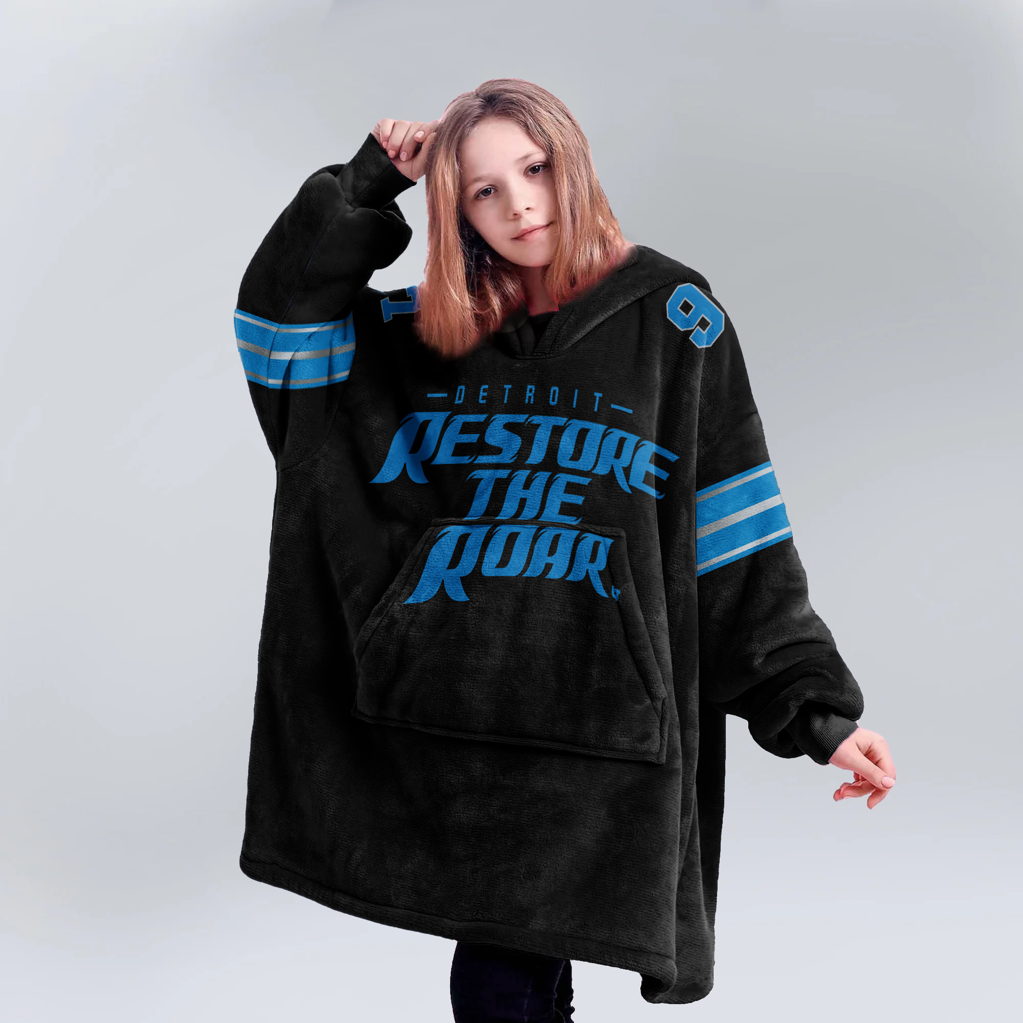 Adult 97 Detroit Lions Football Unisex Blanket Hoodie