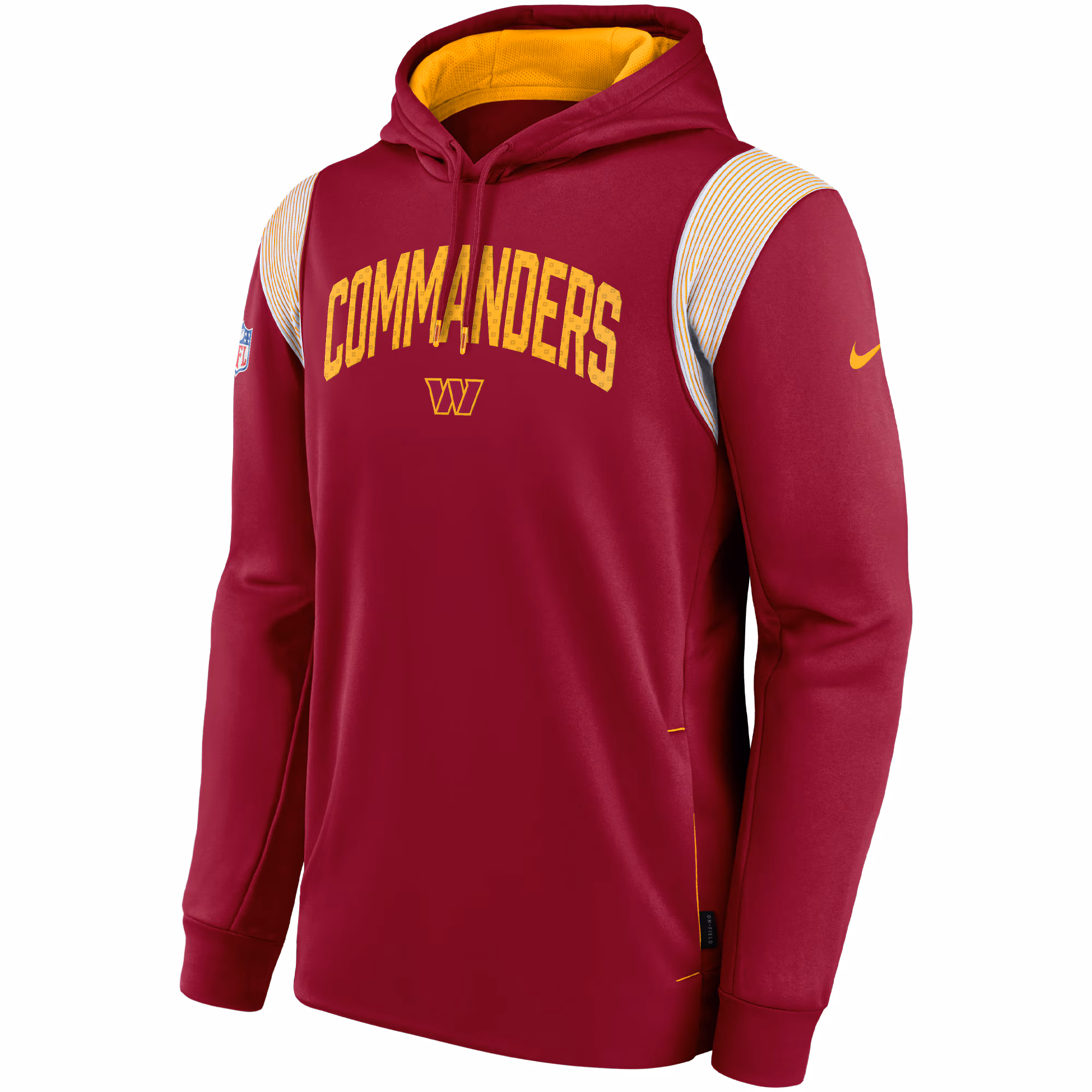 Washington Commanders Sideline Athletic Stack Performance Pullover Hoodie - Burgundy
