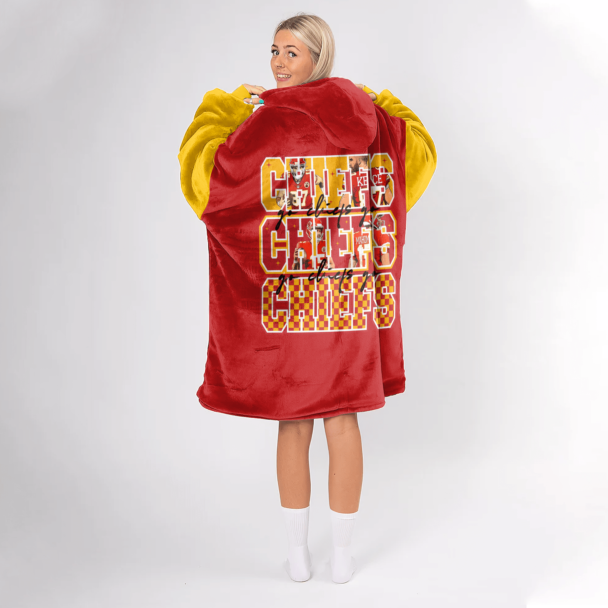 Kansas City Football Unisex Blanket Hoodie