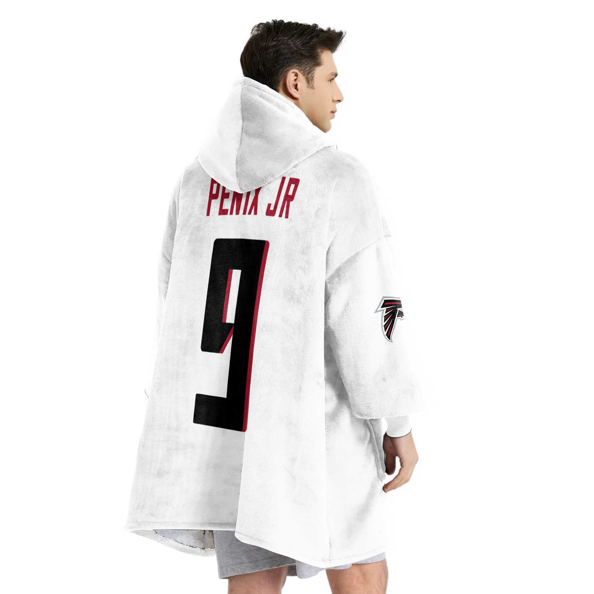 Adult 9 Atlanta Football Unisex Blanket Hoodie