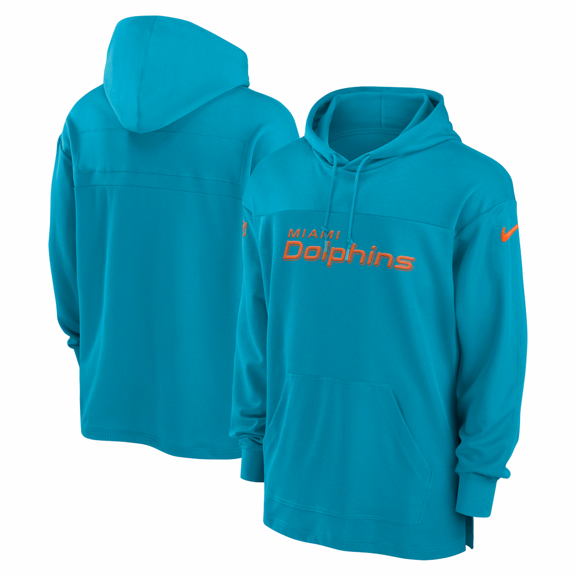 Miami Dolphins 2023 Sideline Lightweight Performance Hooded Top - Aqua