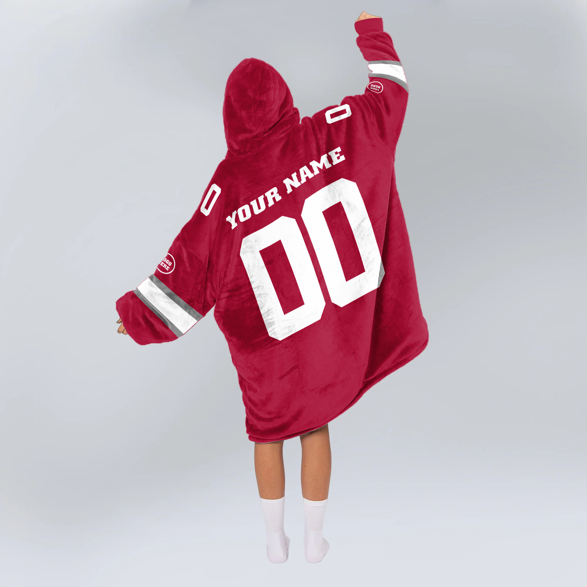 Adult Custom Blanket Hoodie Alabama Inspired Color