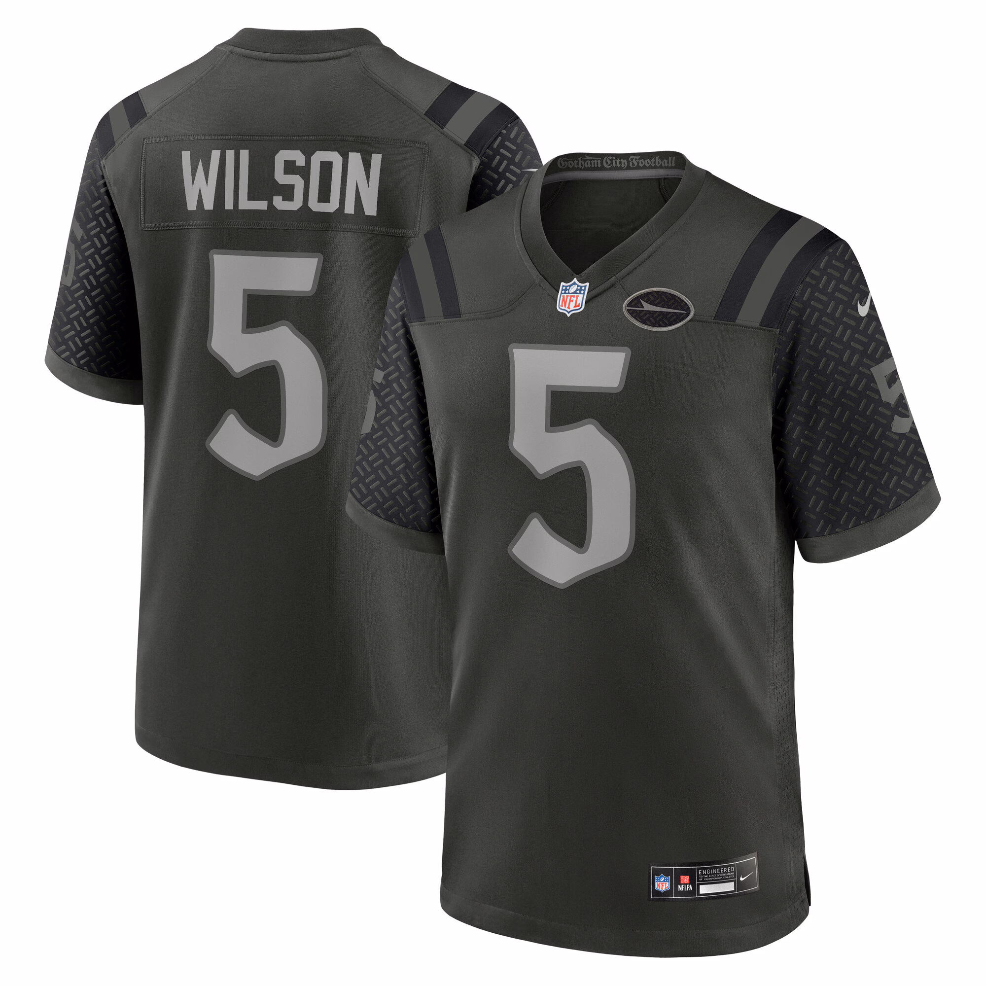 Garrett Wilson #5 New York Jets2025 Rivalries Collection Game Jersey - Gotham Green