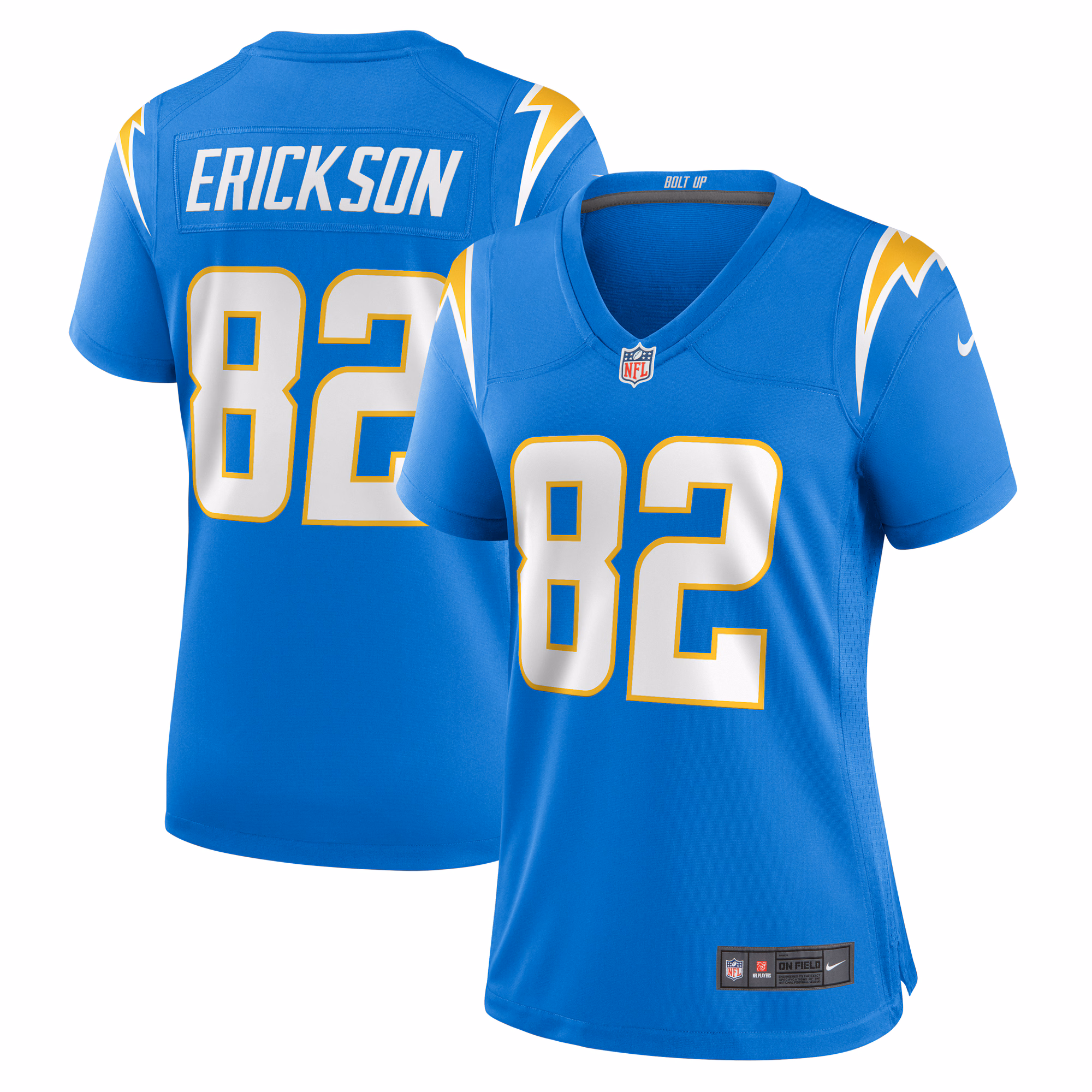 Alex Erickson Los Angeles Chargers Women's Team Game Jersey -  Powder Blue