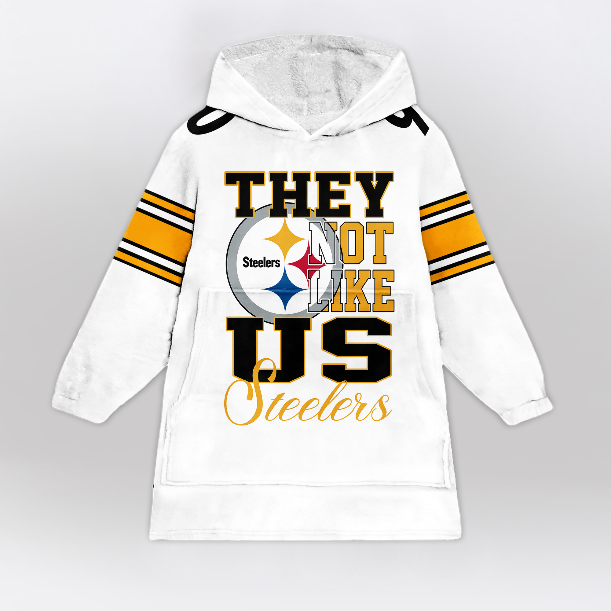 Adult They Not Like Us 90 Pittsburgh Football Unisex Blanket Hoodie