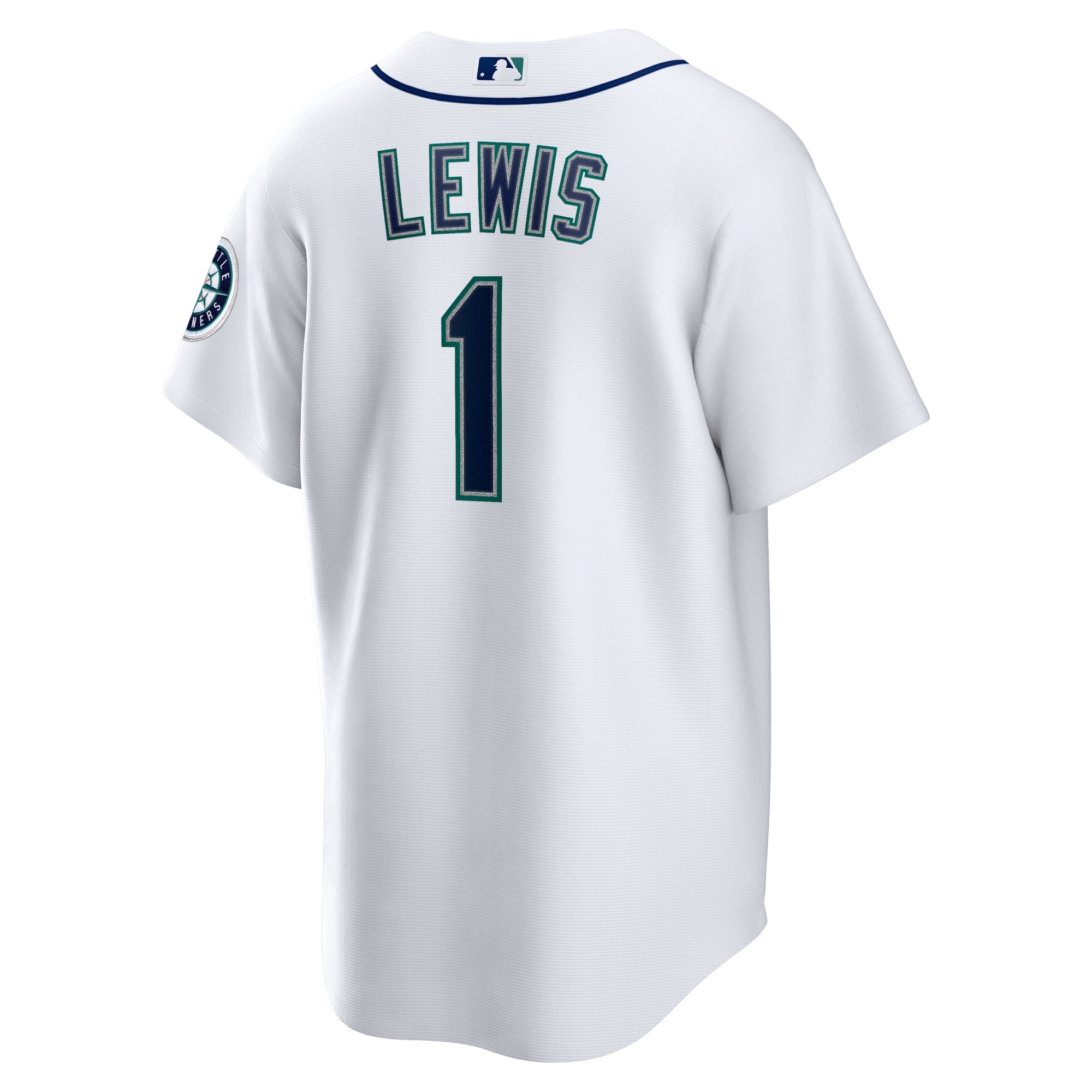 Men's Seattle Mariners Kyle Lewis  White Replica Player Name Jersey