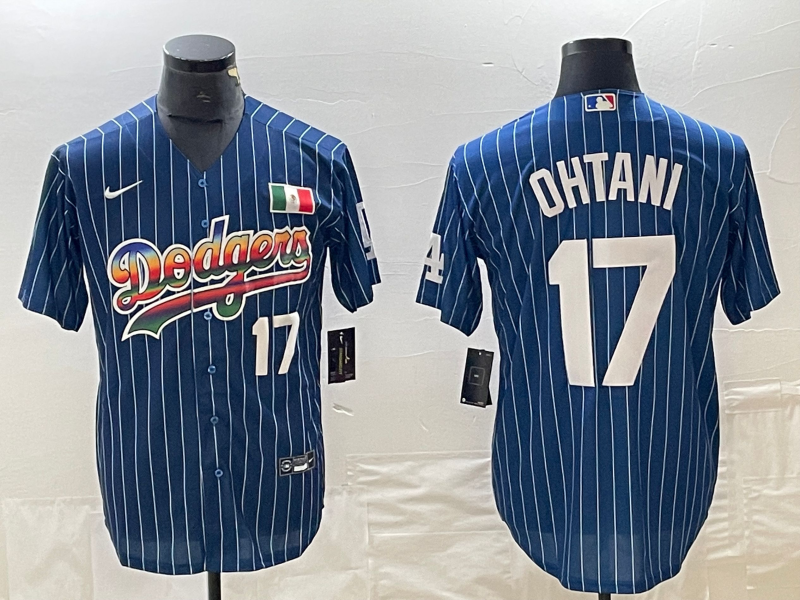 Men's Los Angeles Dodgers #17  Blue Shohei Ohtani Jersey