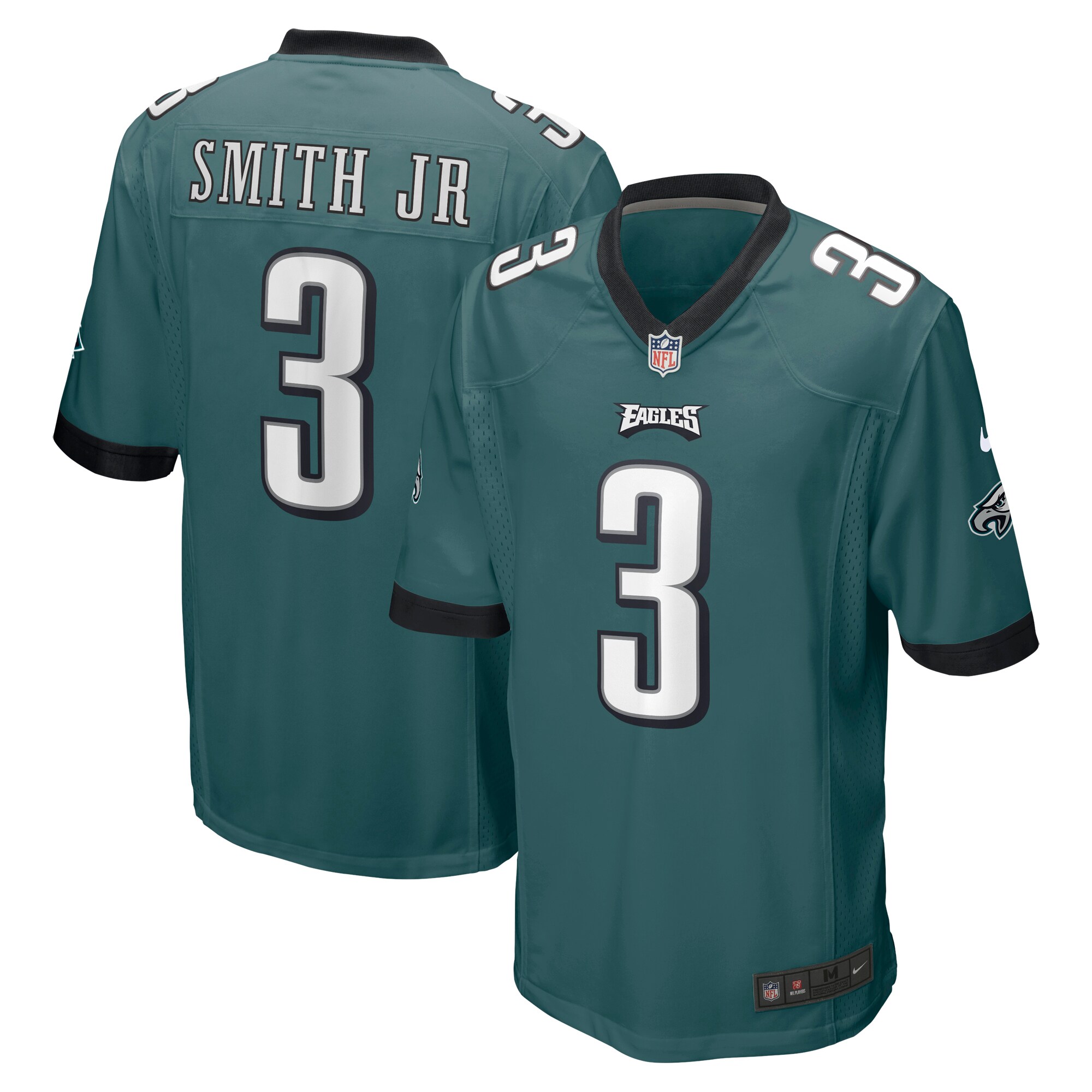 Nolan Smith #3 Philadelphia Eagles  NFL Draft First Round Pick Game Jersey - Midnight Green