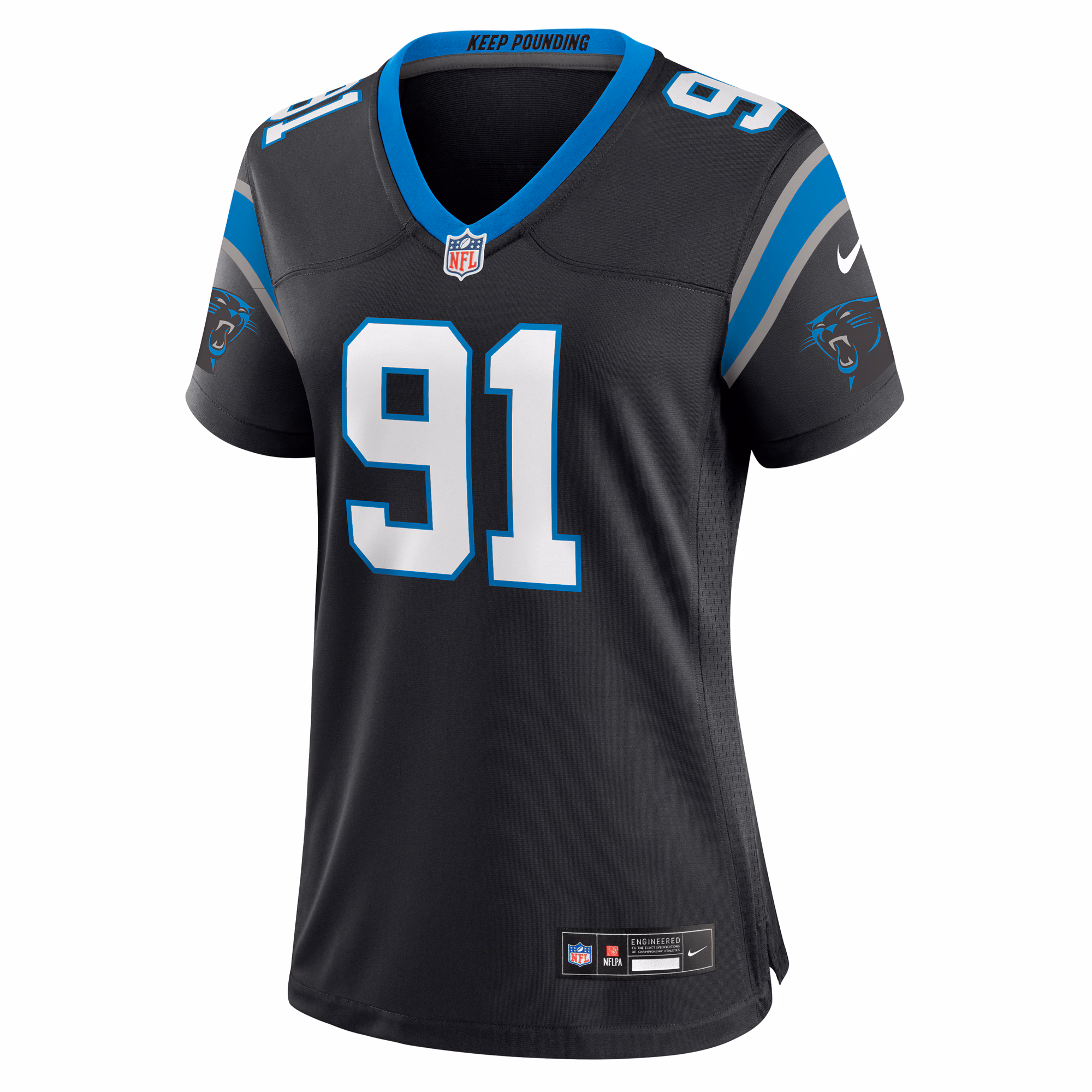 Nick Thurman Carolina Panthers Women's Team Game Jersey -  Black
