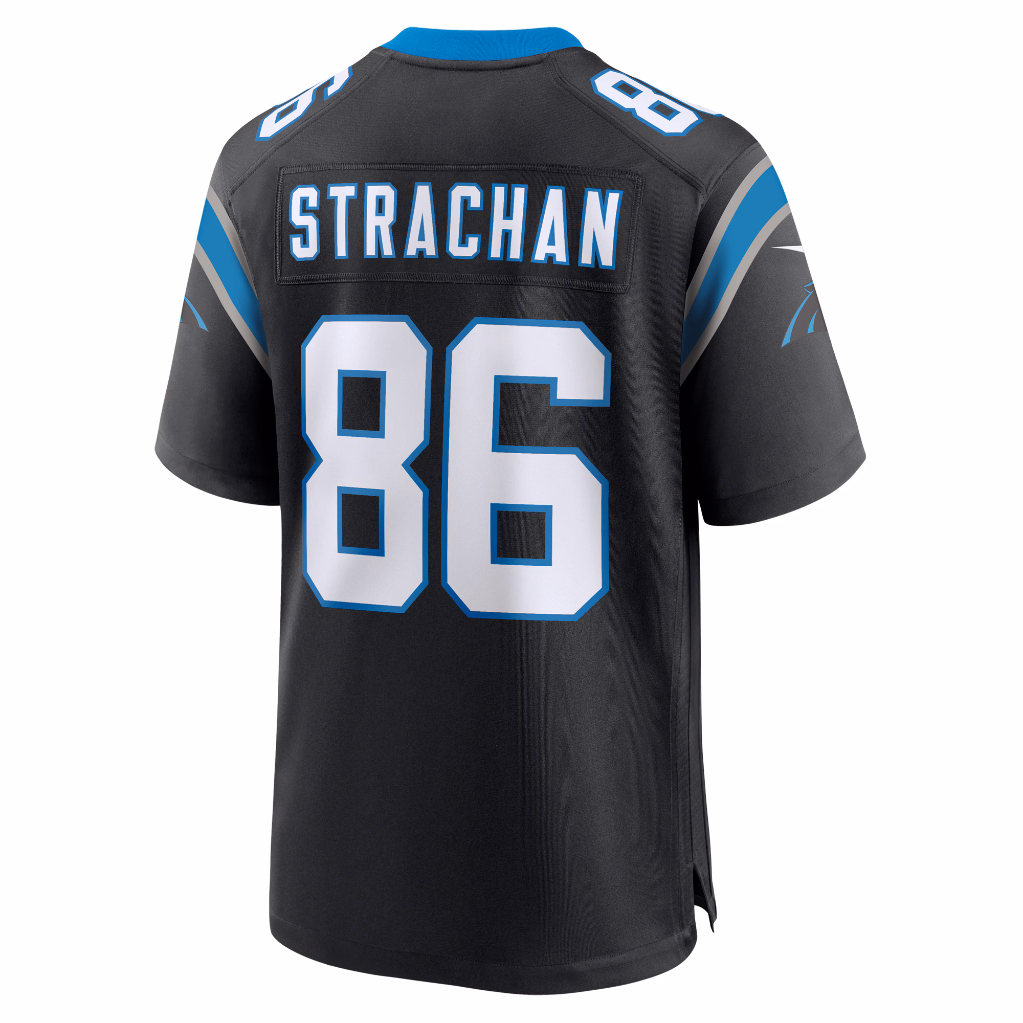 Mike Strachan Carolina Panthers  Game Jersey -  Black