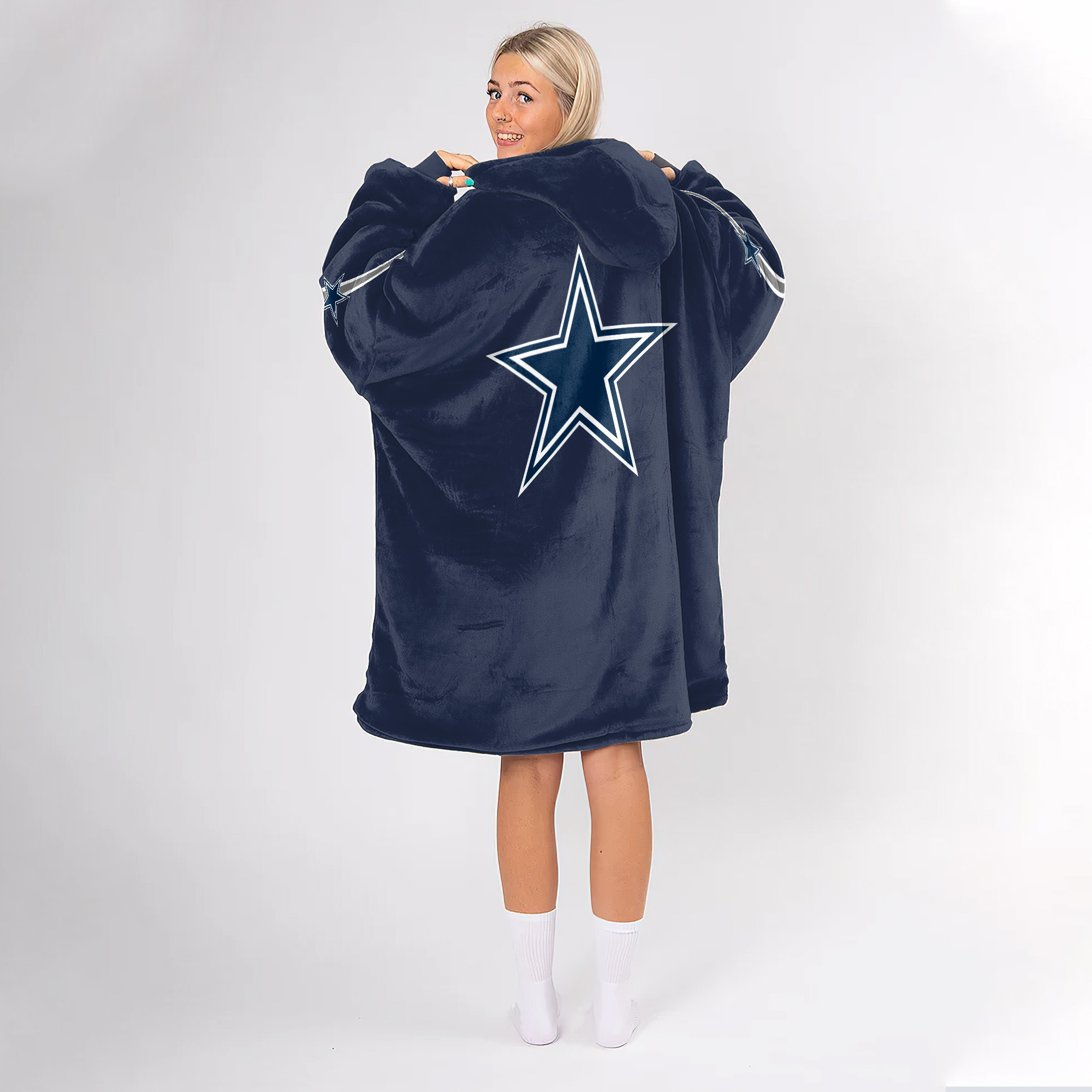 Adult Dallas Football Unisex Blanket Hoodie