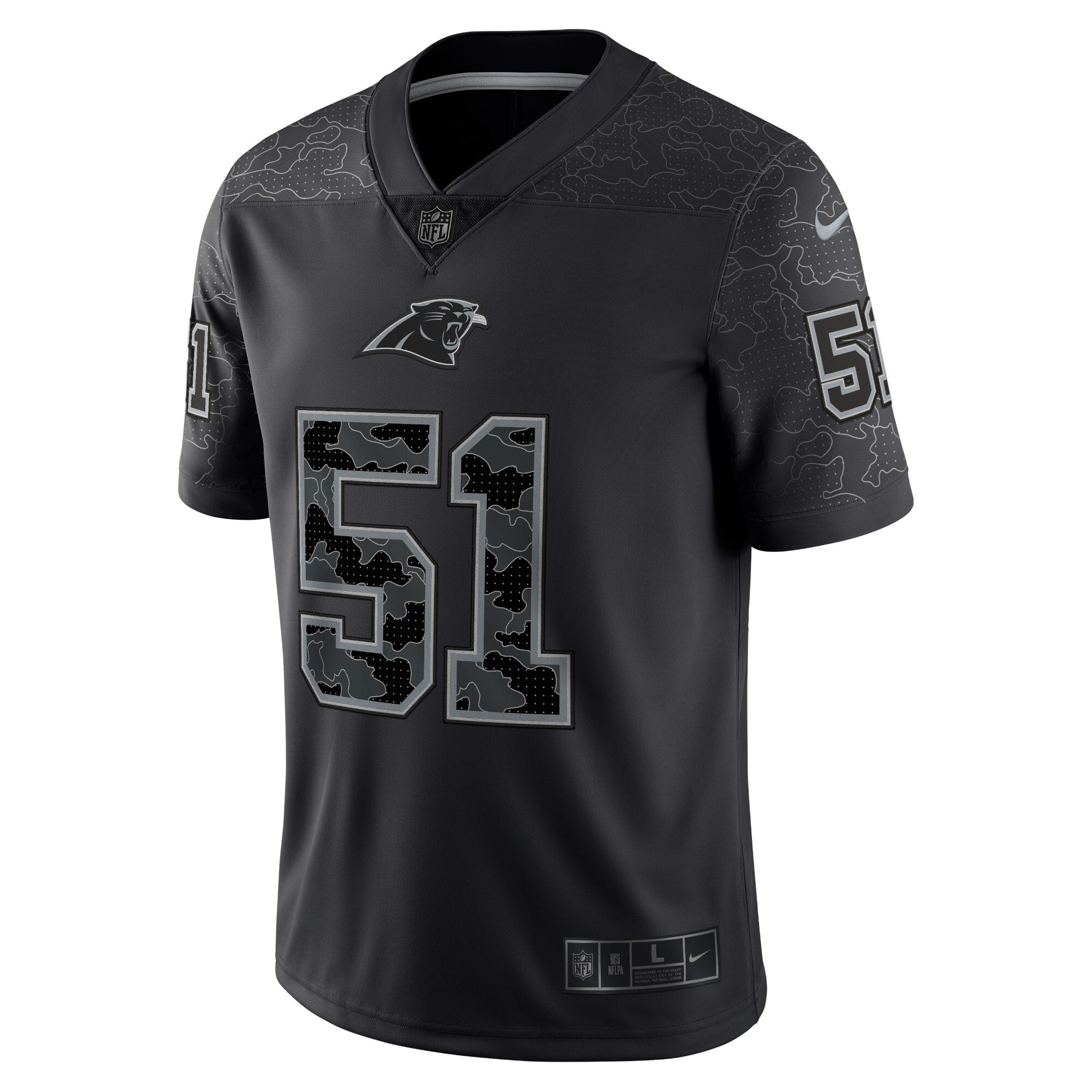 Sam Mills Carolina Panthers Retired Player RFLCTV Limited Jersey - Black