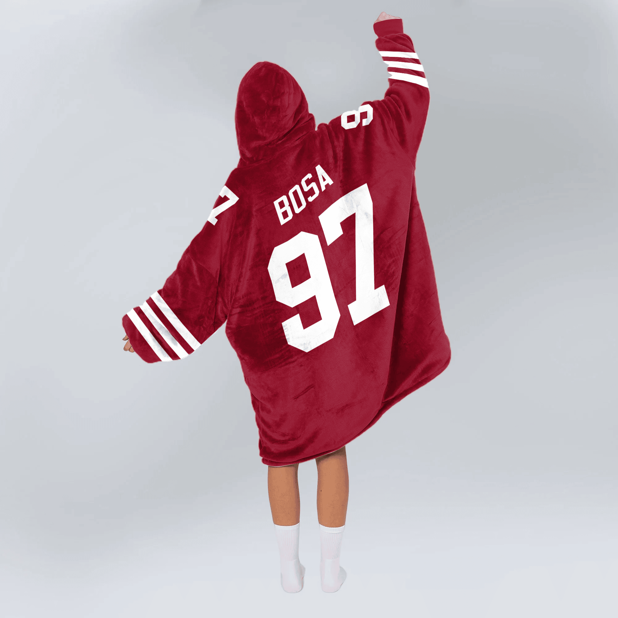 Adult N.B 97 Captain San Francisco 49ers Football Unisex Blanket Hoodie