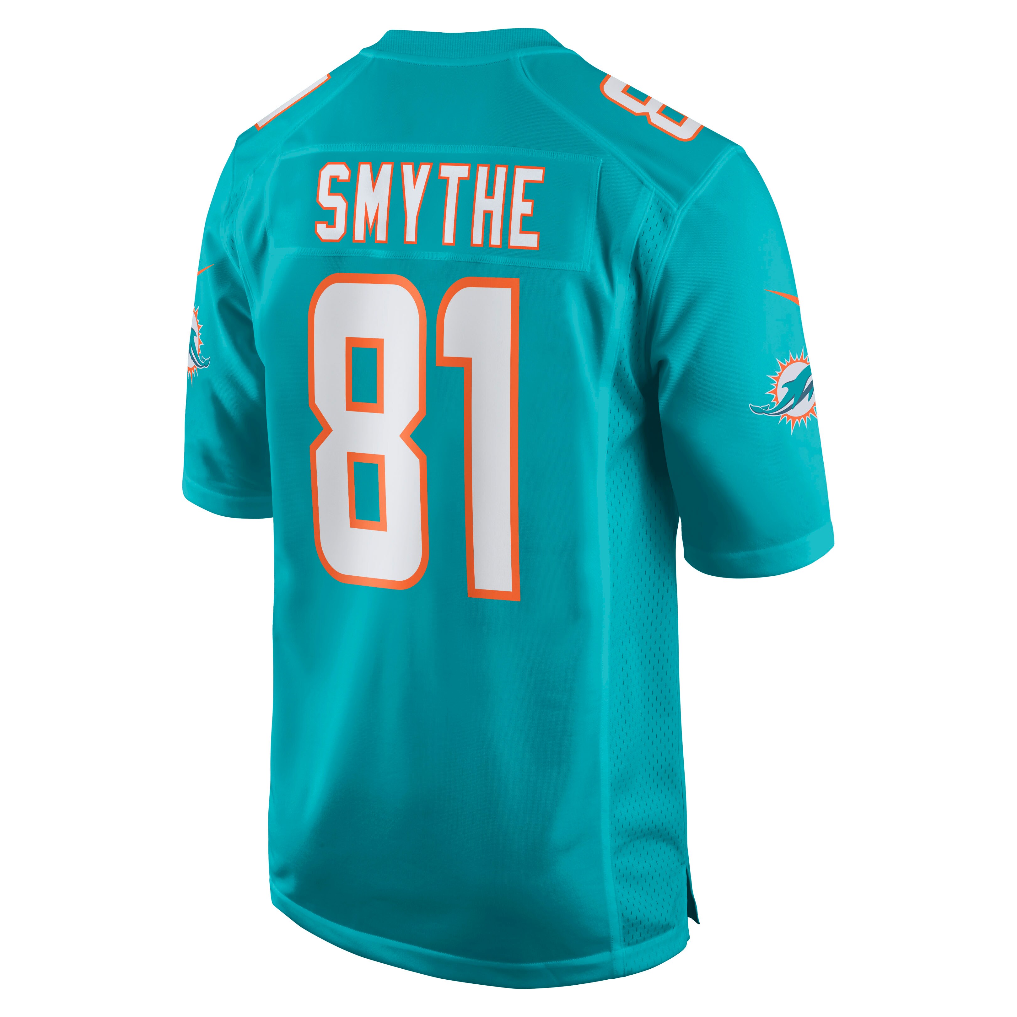 Durham Smythe Miami Dolphins Game Jersey - Aqua