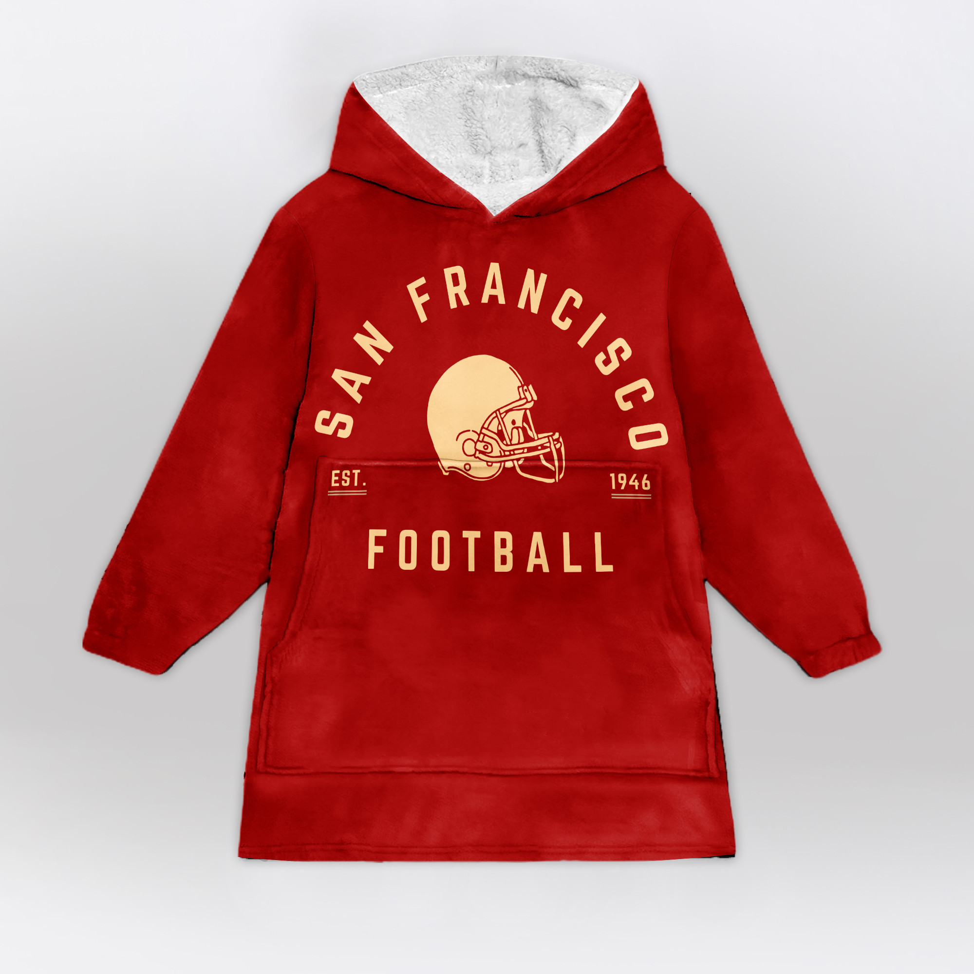 Adult San Francisco 49ers Football Unisex Blanket Hoodie