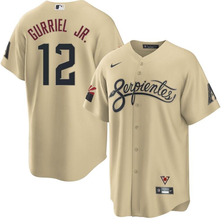 Men's  Arizona Diamondbacks #12 Lourdes Gurriel Jr. City Connect Jersey