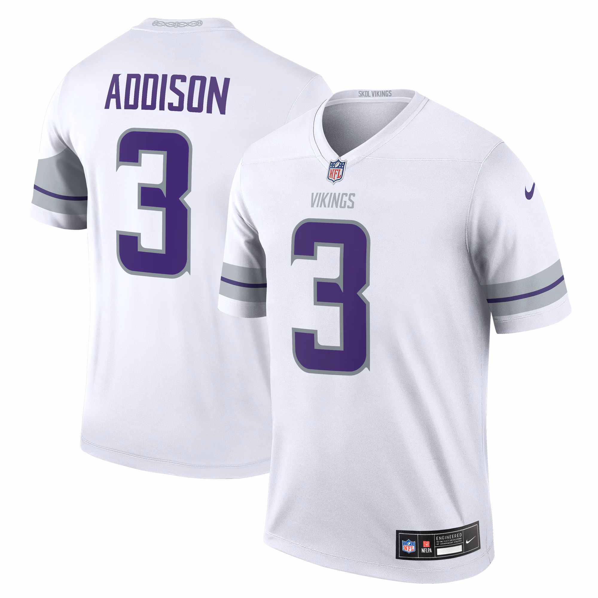 Addison Minnesota Vikings Alternate Legend Player Jersey - White