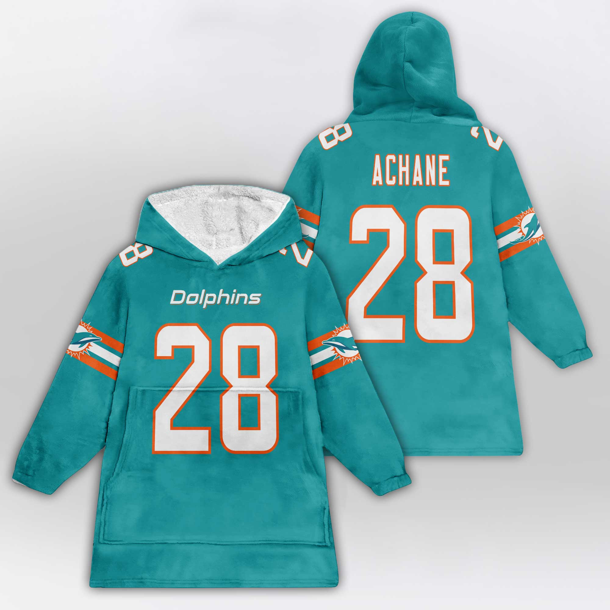 Kid 28 Miami Football Unisex Blanket Hoodie