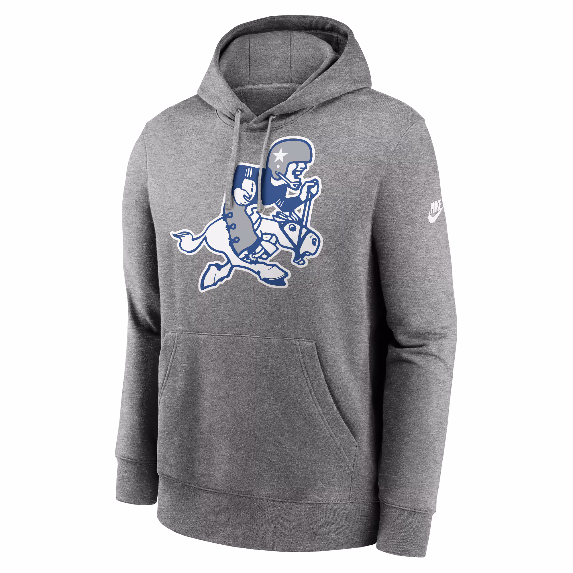 Dallas Cowboys Rewind Retro Joe Club Pullover Hoodie - Heather Charcoal