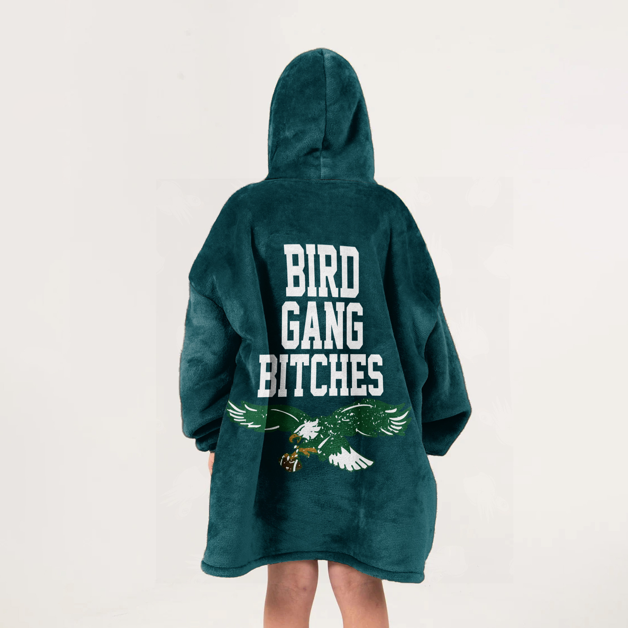 Adult Bird Gang Philadelphia Football Unisex Blanket Hoodie