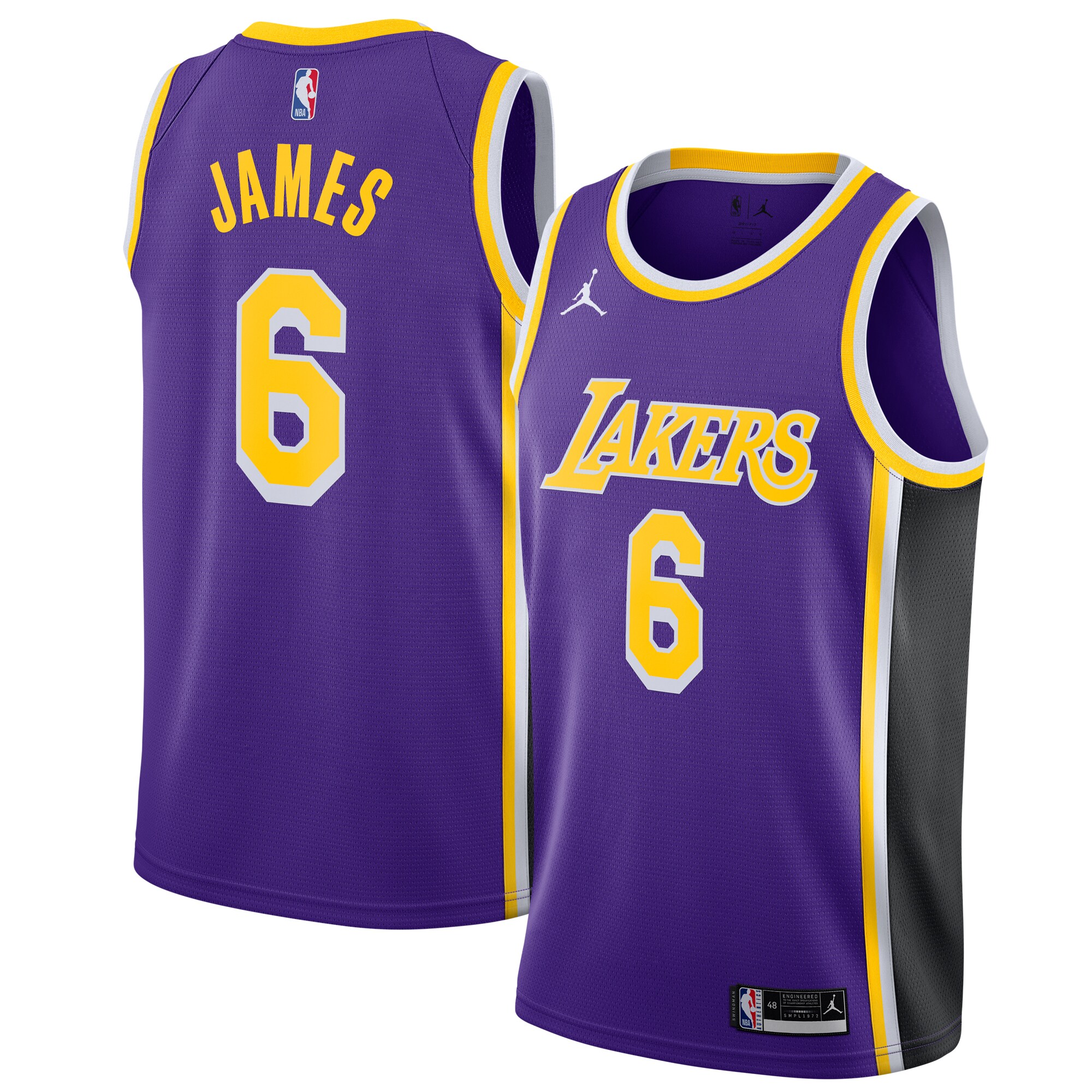 LeBron James Los Angeles Lakers  2021/22 #6 Swingman Player Jersey Purple - Statement Edition