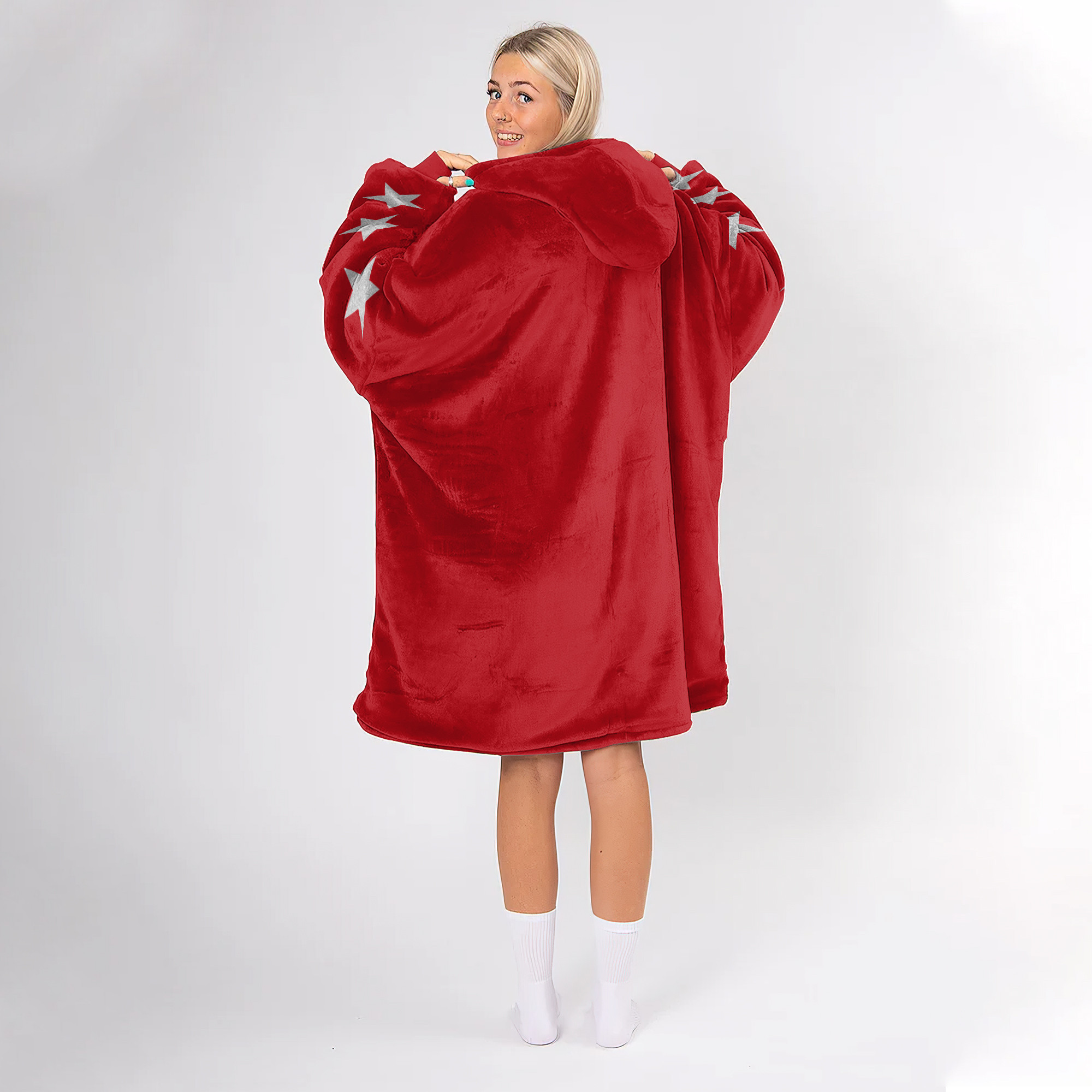 Adult San Francisco 49ers Football Unisex Blanket Hoodie