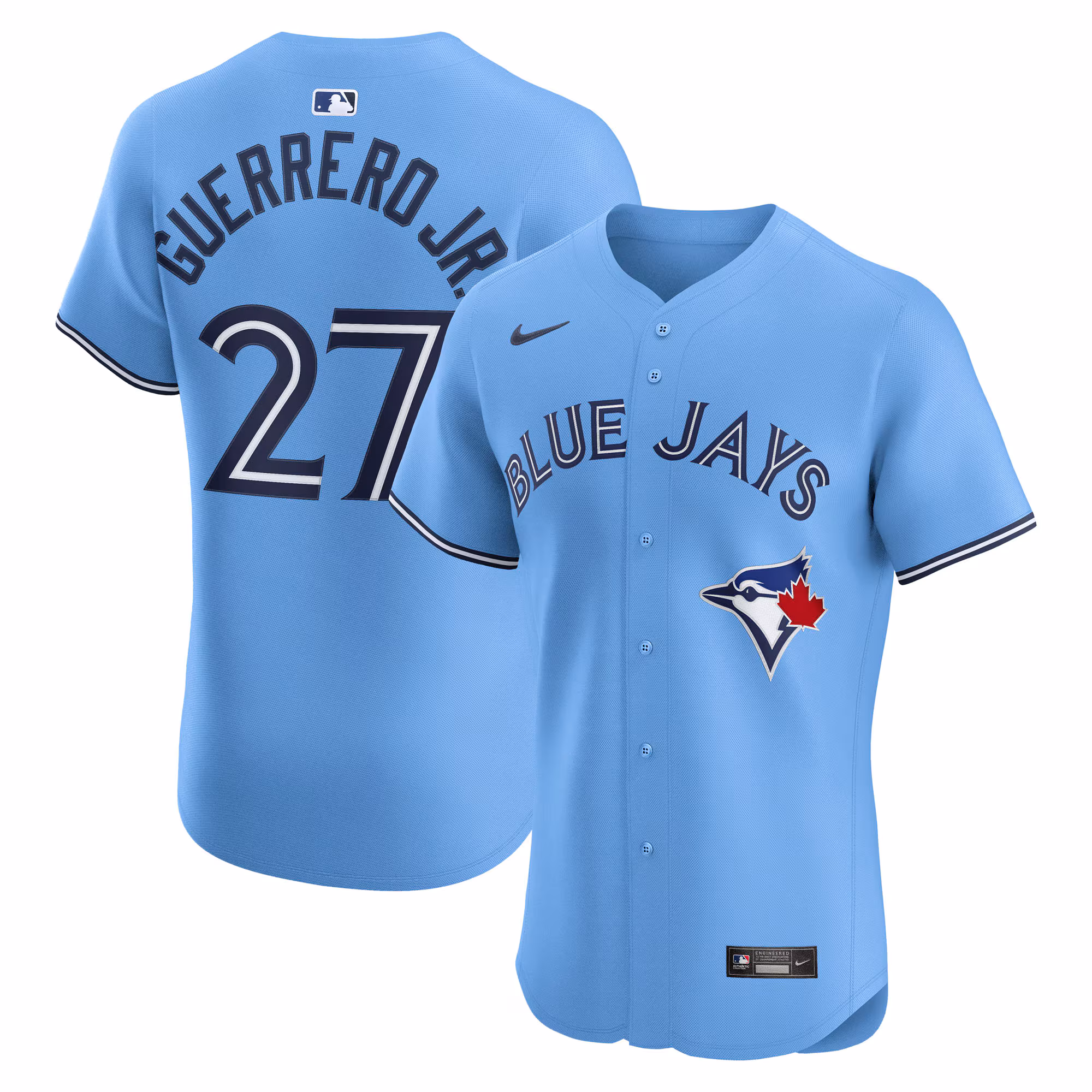 Vladimir Guerrero Jr. #27 Toronto Blue Jays Alternate 2 Elite Jersey - Powder Blue