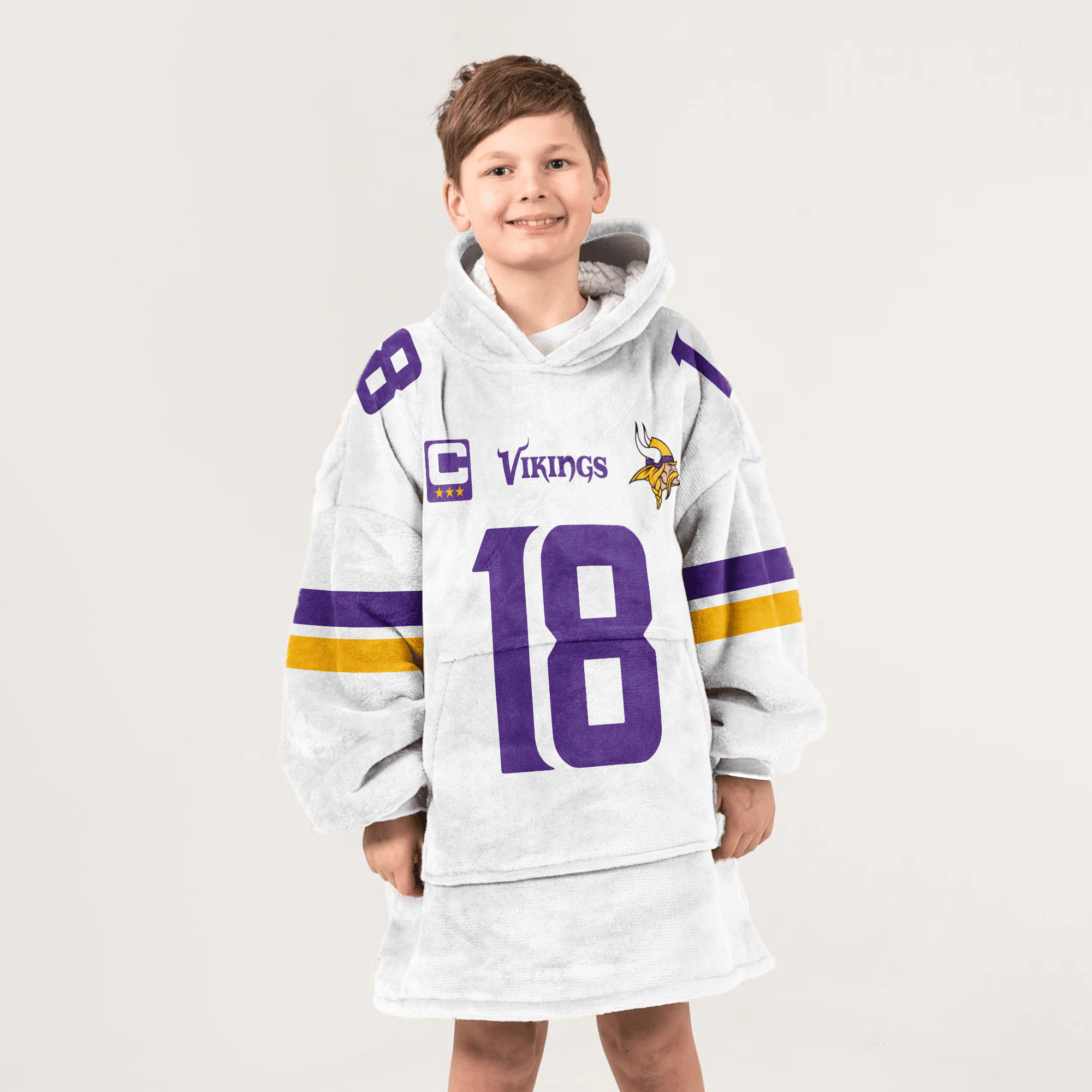 Captain 18 Minnesota Football Unisex Blanket Hoodie