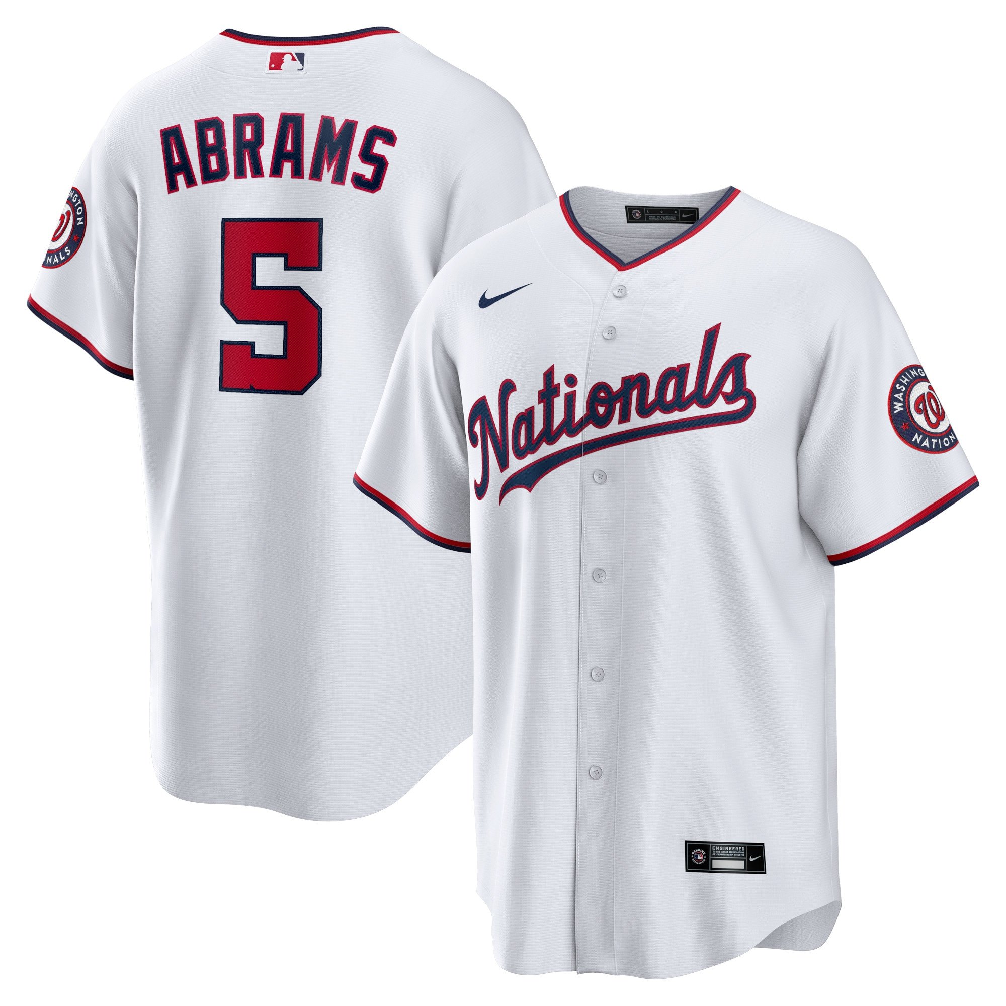 Men's Washington Nationals C.J. Abrams  White Home Replica Jersey