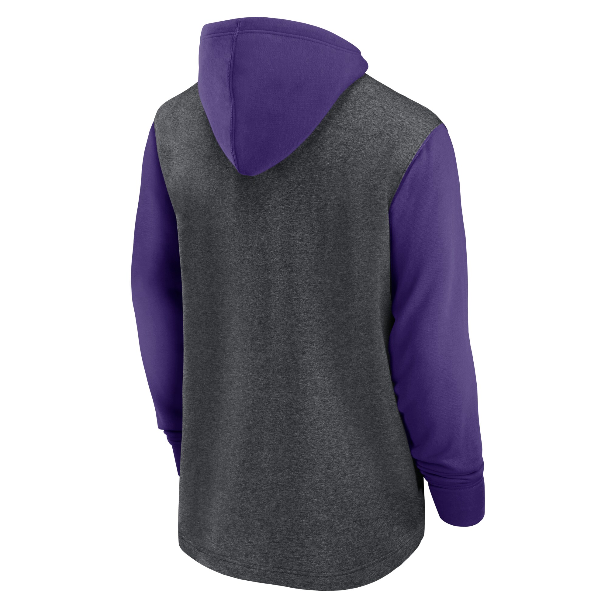 Minnesota Vikings Surrey Legacy Pullover Hoodie - Heathered Charcoal/Purple