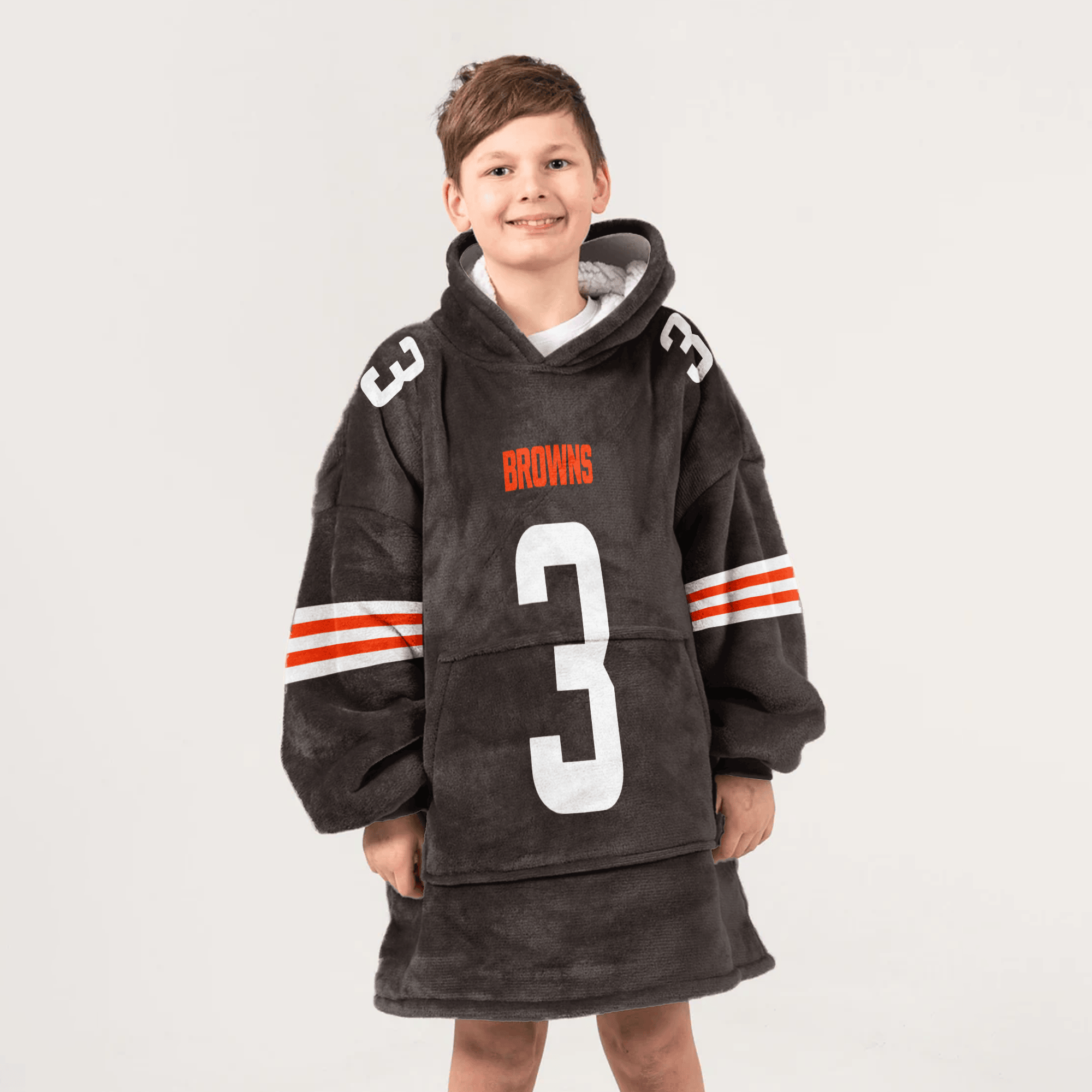 Kid J.J 3 Cleveland Football Unisex Blanket Hoodie