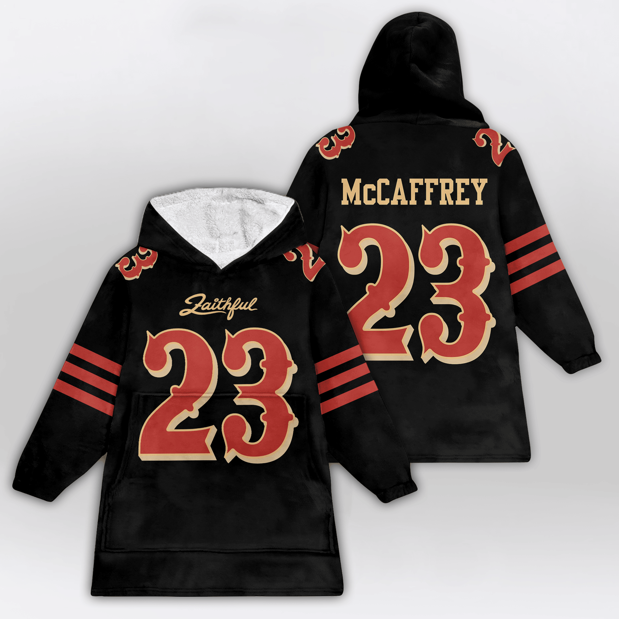 Kid C.M 23 San Francisco 49ers Football Unisex Blanket Hoodie