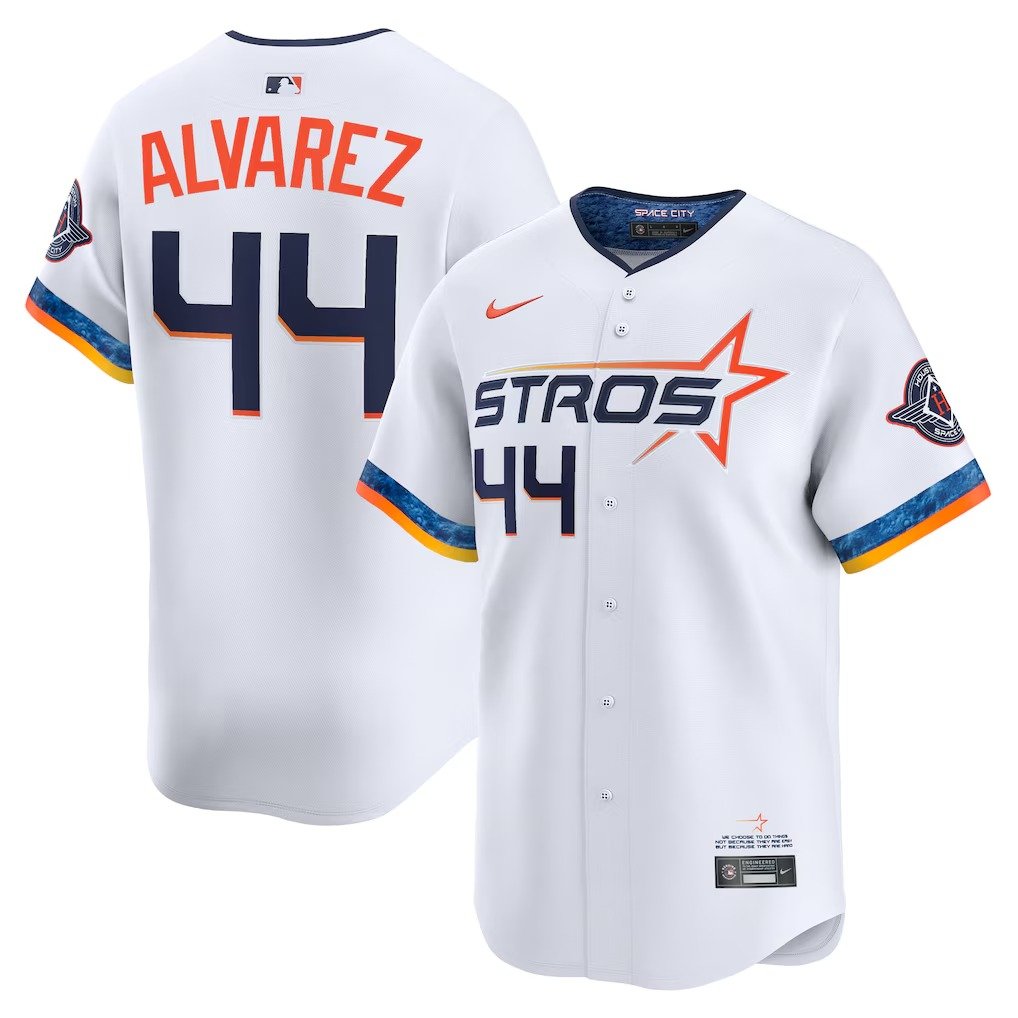 Men's #44 Yordan Alvarez Houston Astros  2025 City Connect Limited Player White Jersey