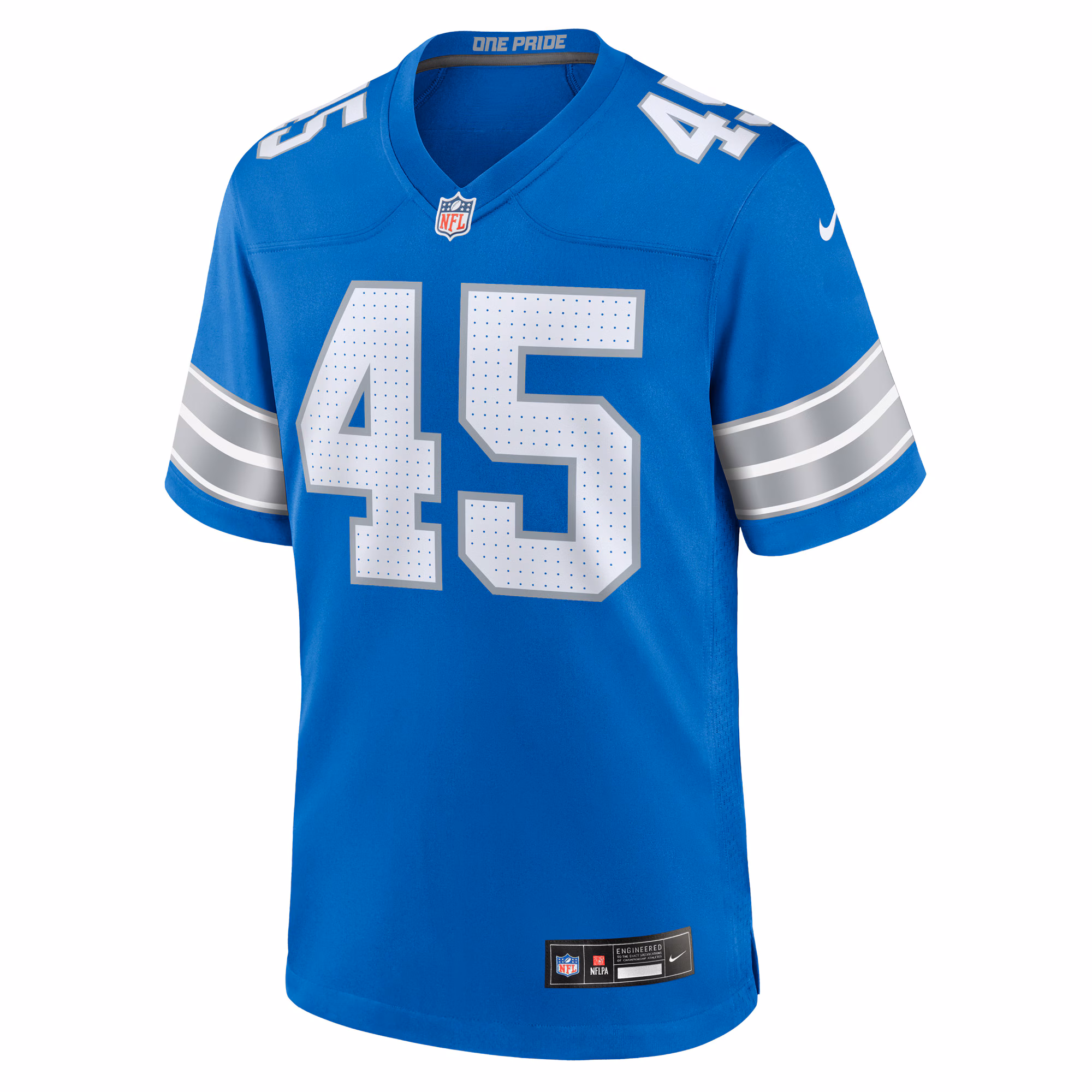 Isaac Ukwu Detroit Lions Game Jersey -  Blue