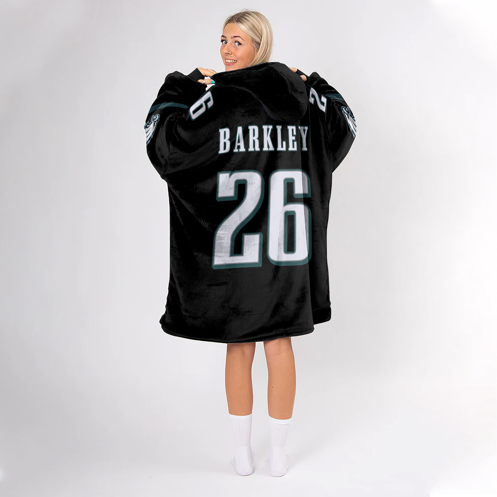 Adult 26 Philadelphia Football Unisex Blanket Hoodie