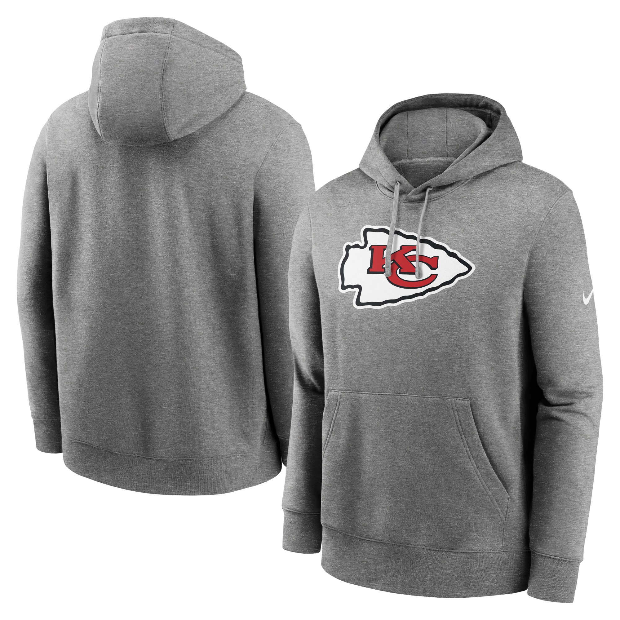Kansas City Chiefs Rewind Club Fleece Pullover Hoodie - Heathered Gray