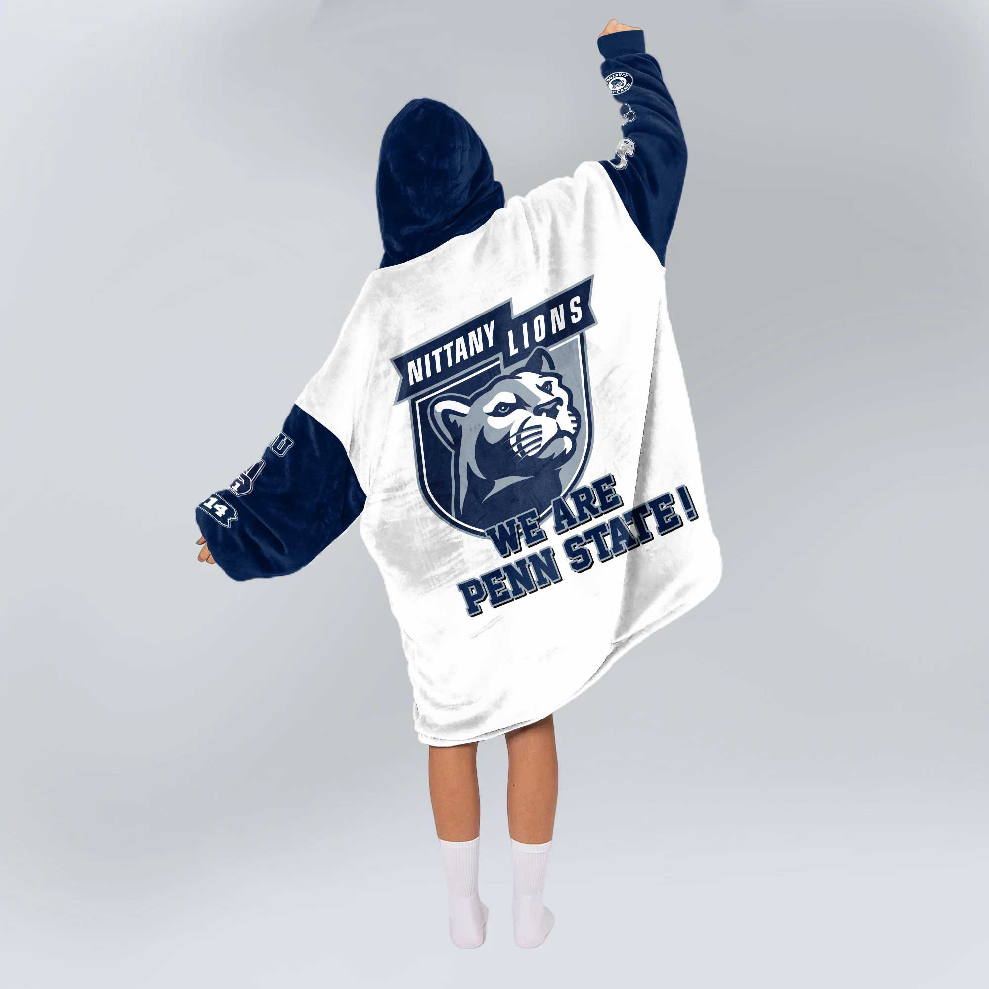 Adult Penn State Football Unisex Blanket Hoodie
