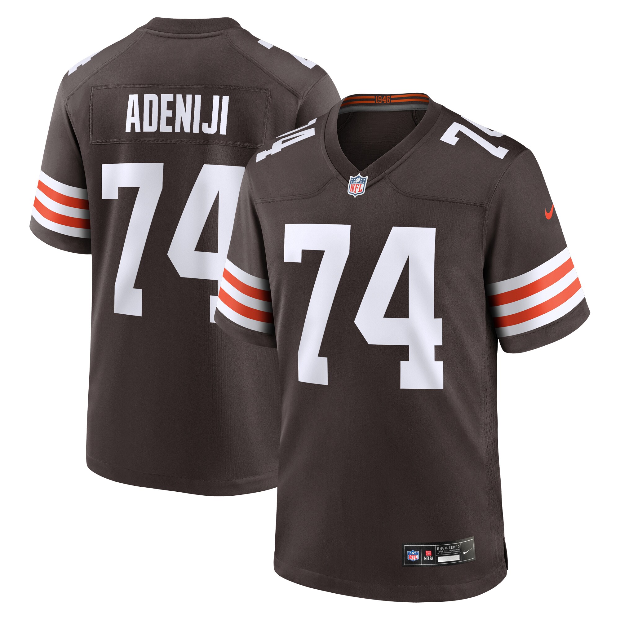Hakeem Adeniji Cleveland Browns  Game Jersey -  Brown