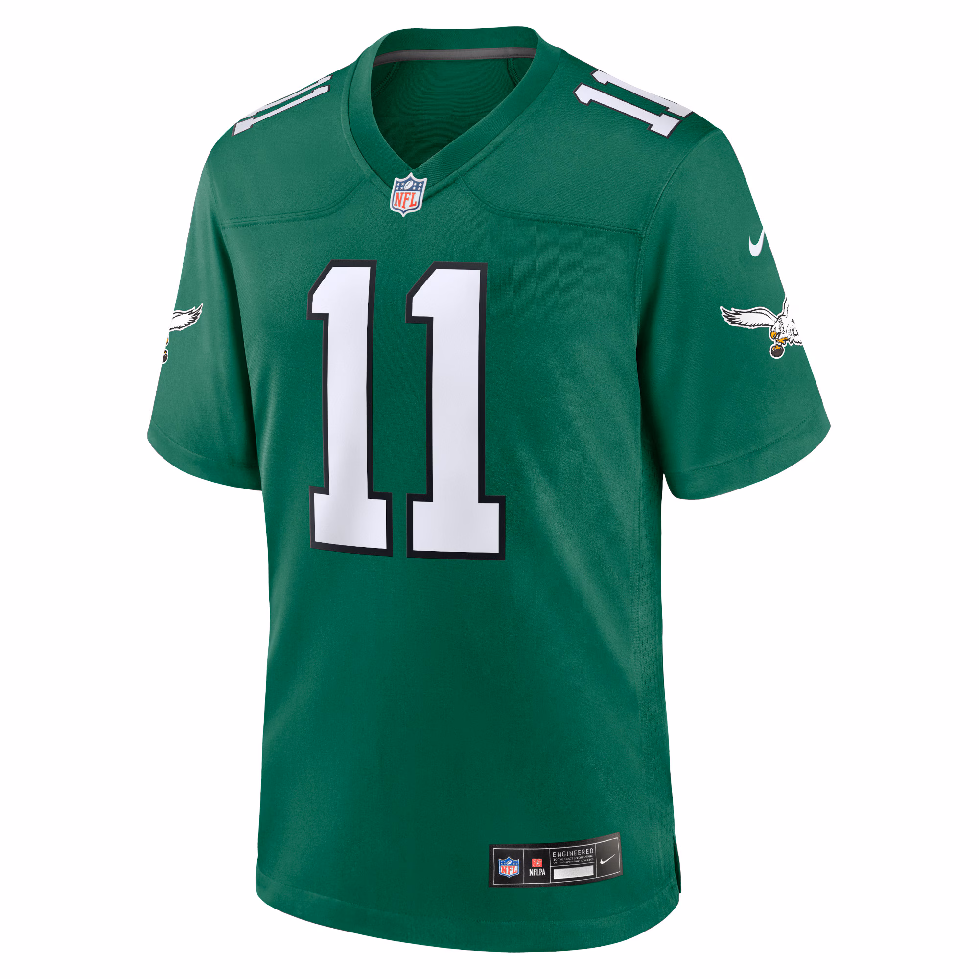 A.J. Brown Philadelphia Eagles #11 Alternate Game Player Jersey - Kelly Green