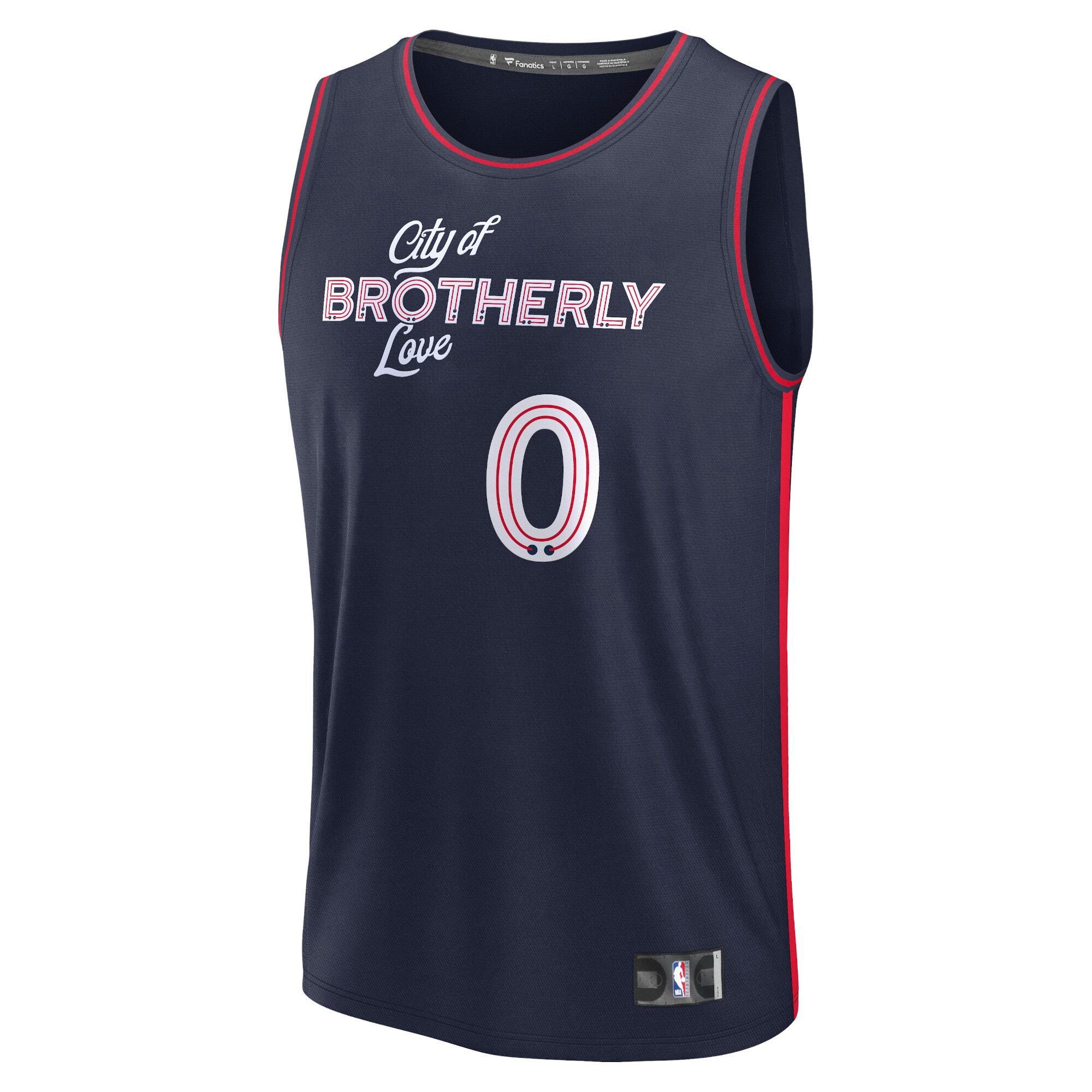 Unisex Philadelphia 76ers Tyrese Maxey  Navy 2023/24 Fast Break Jersey - City Edition