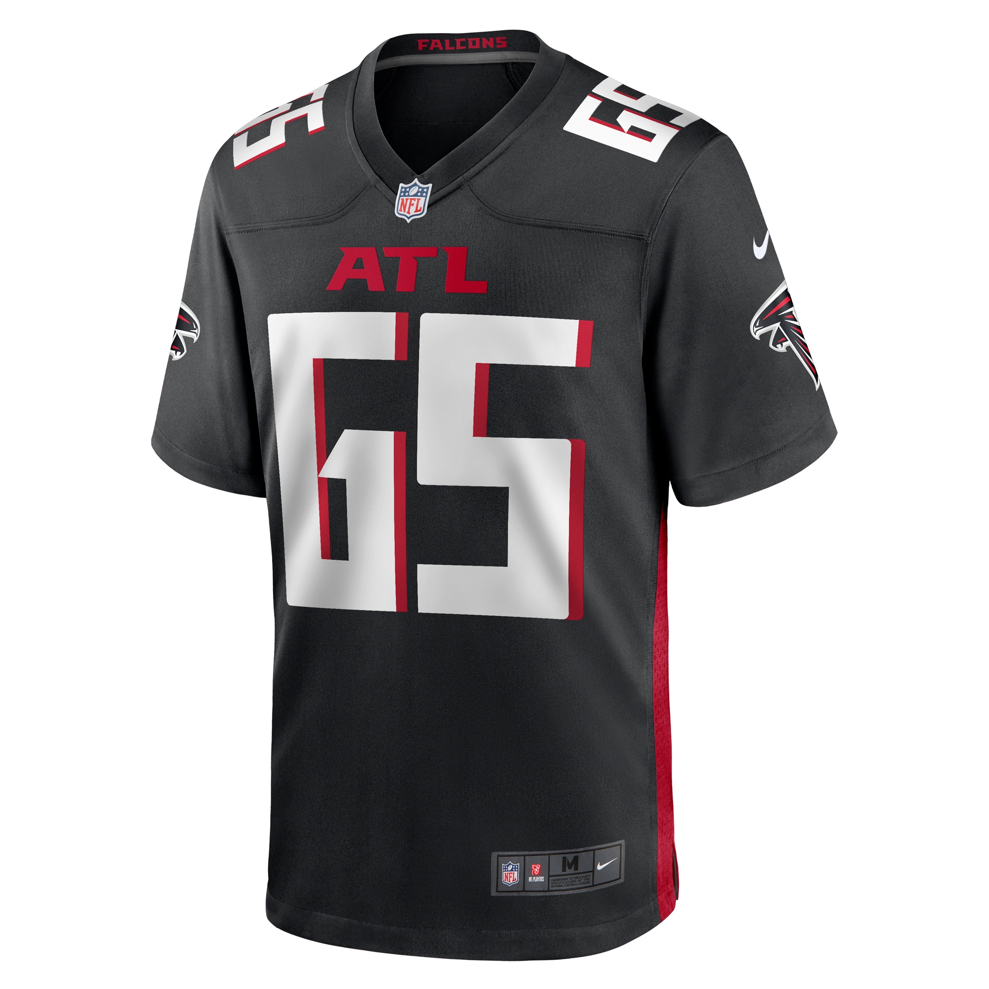 Matthew Bergeron Atlanta Falcons Team Game Jersey -  Black