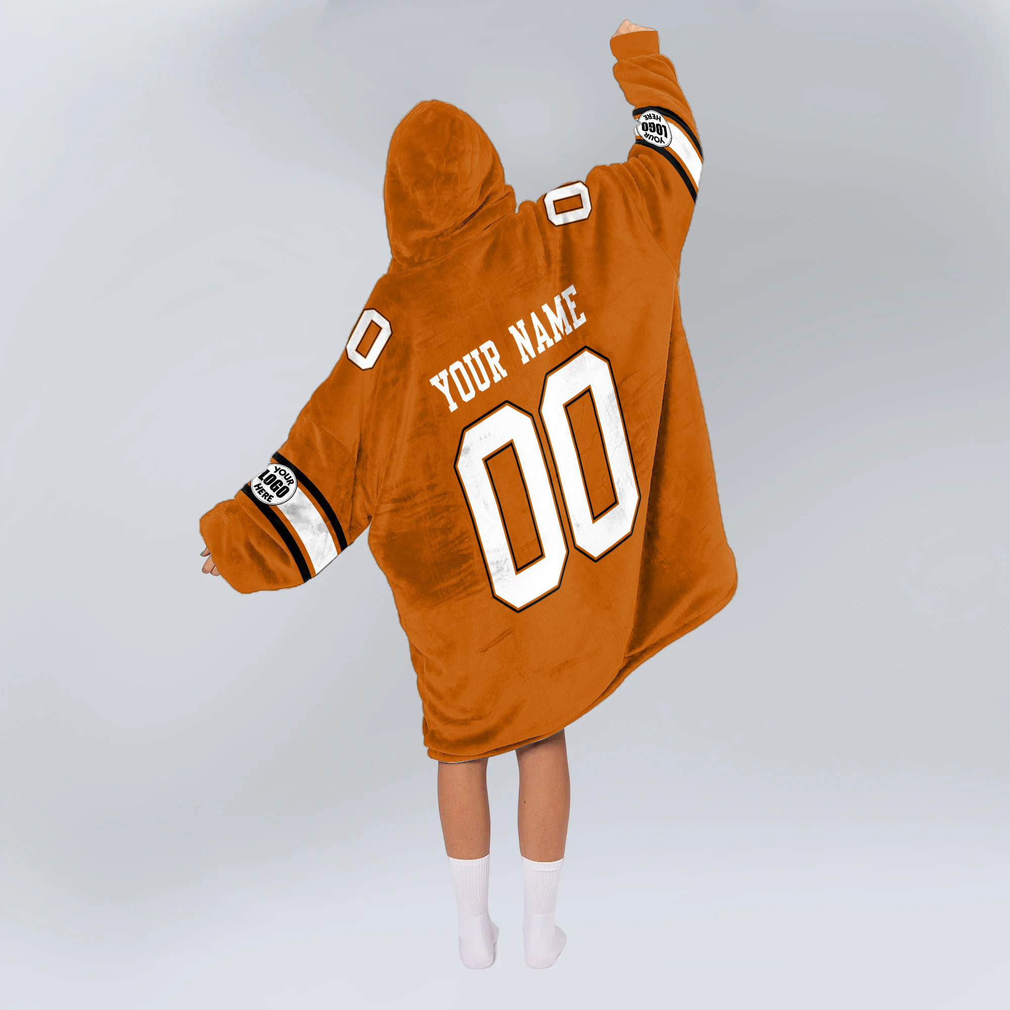 Adult Custom Blanket Hoodie Texas Inspired Color