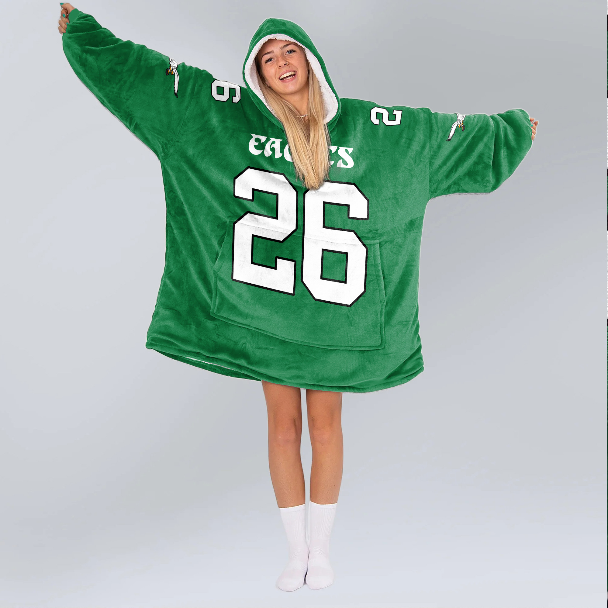Adult S.B 26 Philadelphia Football Unisex Blanket Hoodie