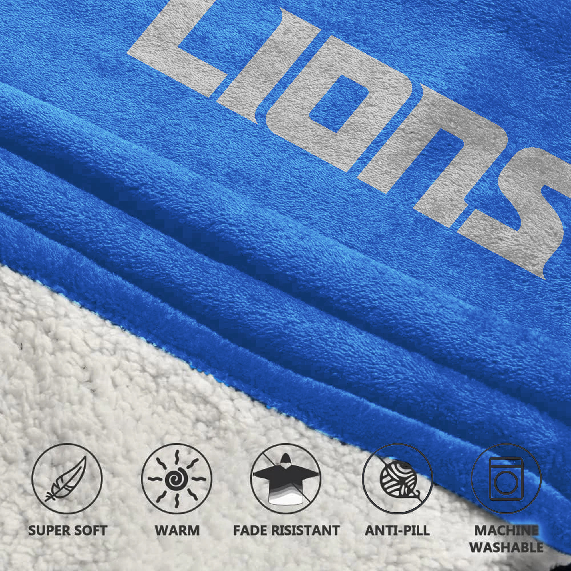 Adult Detroit Football Unisex Blanket Hoodie