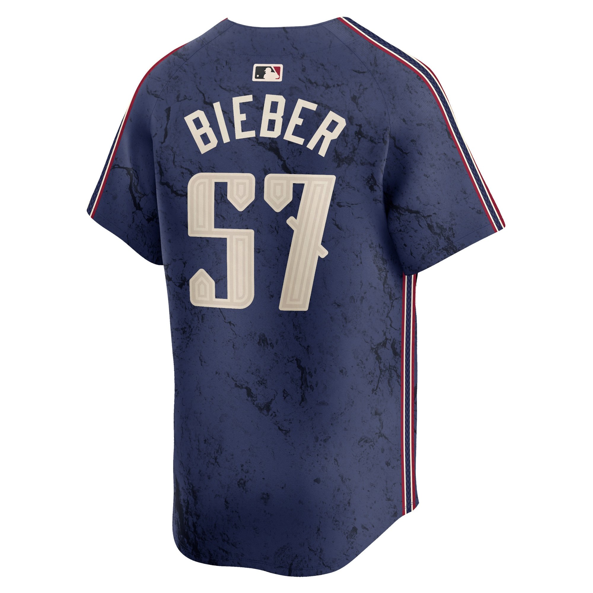 Men's Cleveland Guardians Shane Bieber  Navy 2024 City Connect Limited Jersey