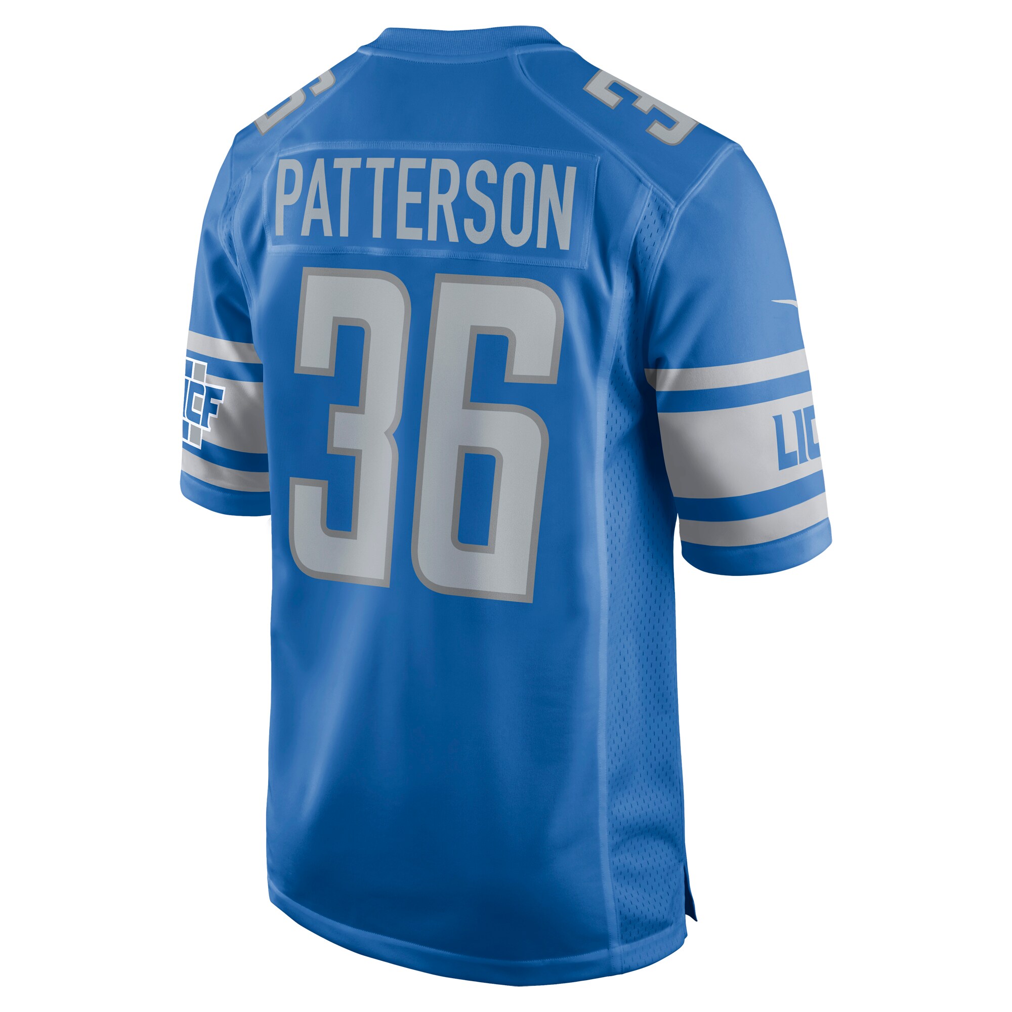 Riley Patterson Detroit Lions  Team Game Jersey - Blue
